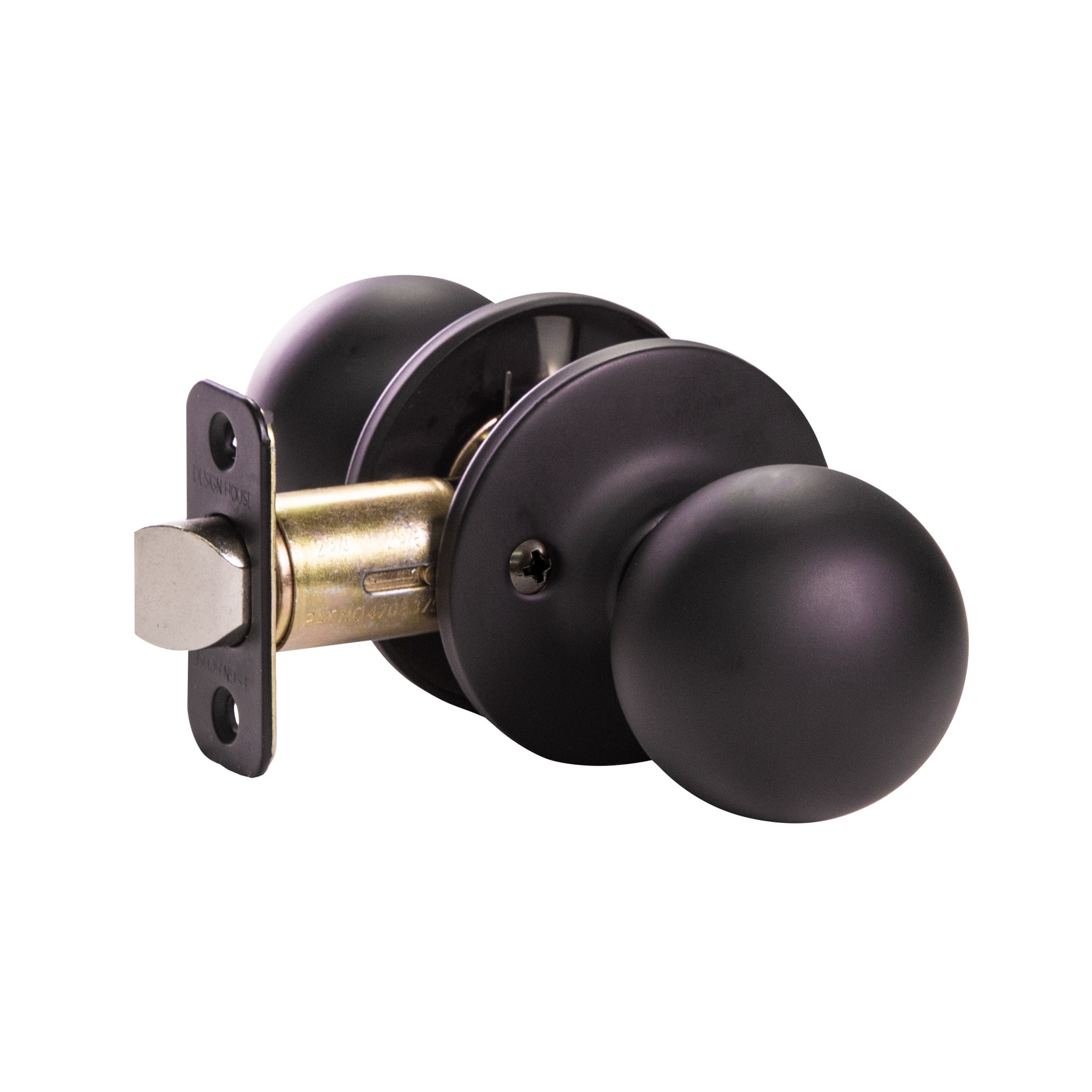 Design House 779090 Ball Matte Black Interior Hall/Closet Passage door knob Single pack