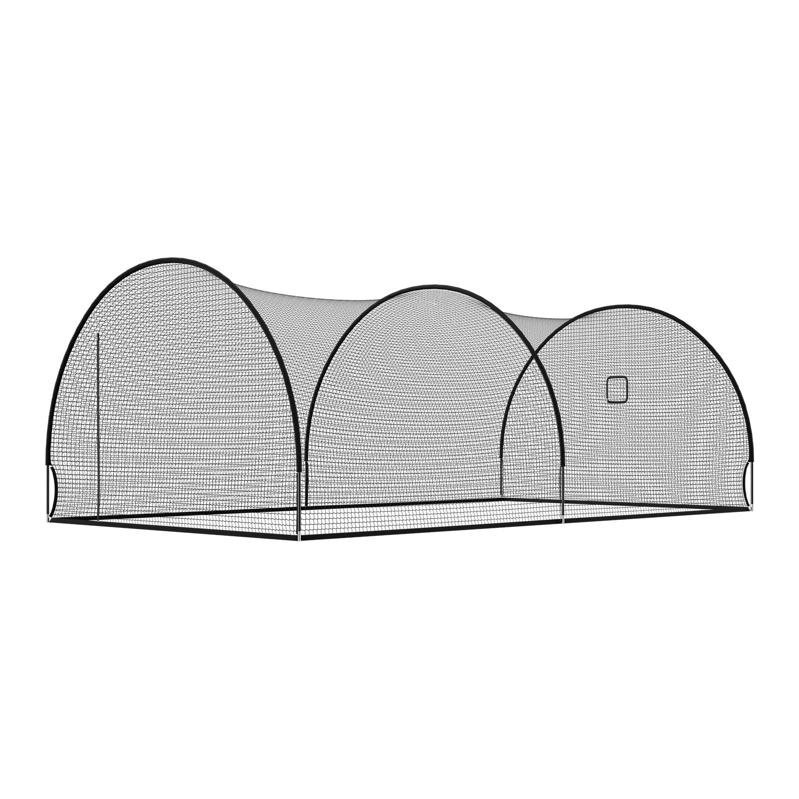Slickblue - Baseball Batting Cage with Polyester Netting Fiberglass Poles and Carry Bag for Indoo...