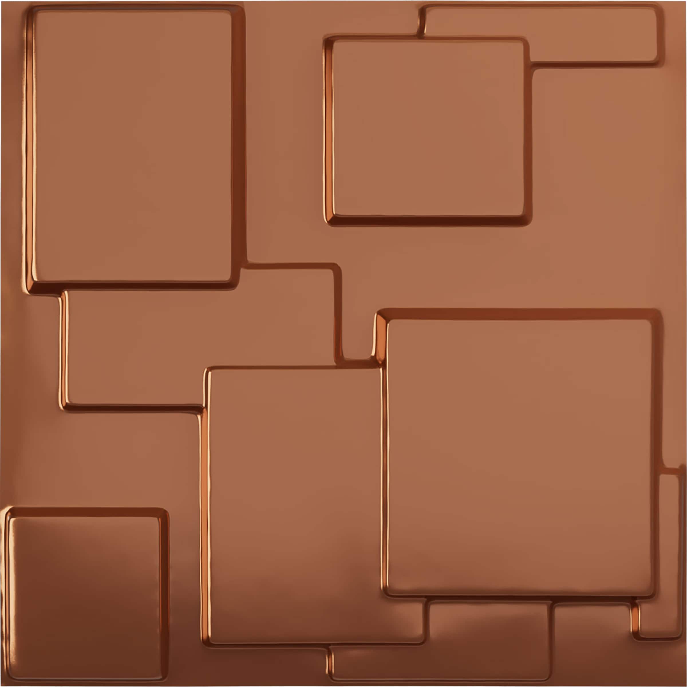Ekena Millwork WP20X20GOBCO 19-5/8-in x 19-5/8-in Embossed Paintable/Stainable Copper PVC Abstract Wall Panel ( 2.67-sq ft )