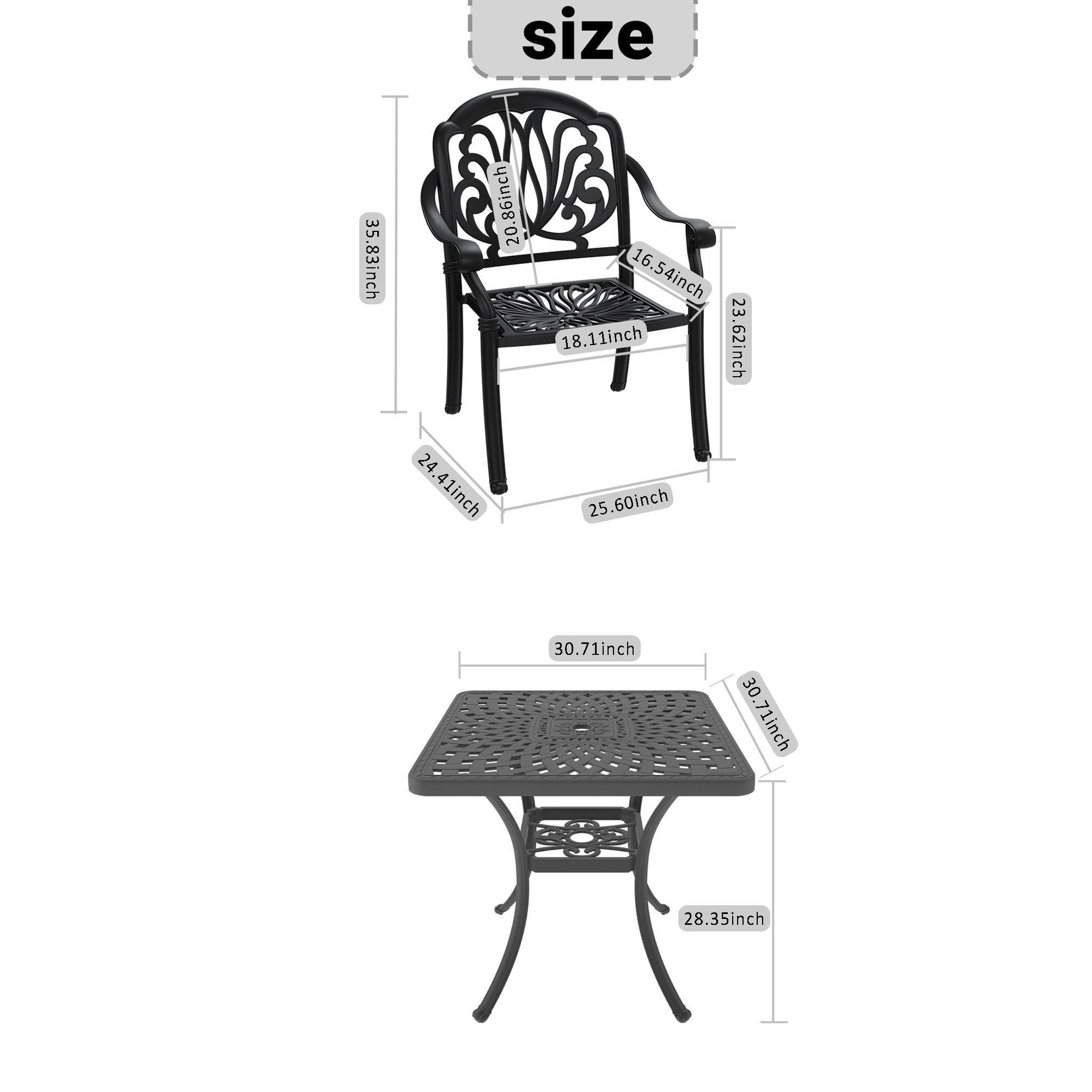 Kahomvis NICE-QP1092-109 Patio-Dining-Sets - View #4