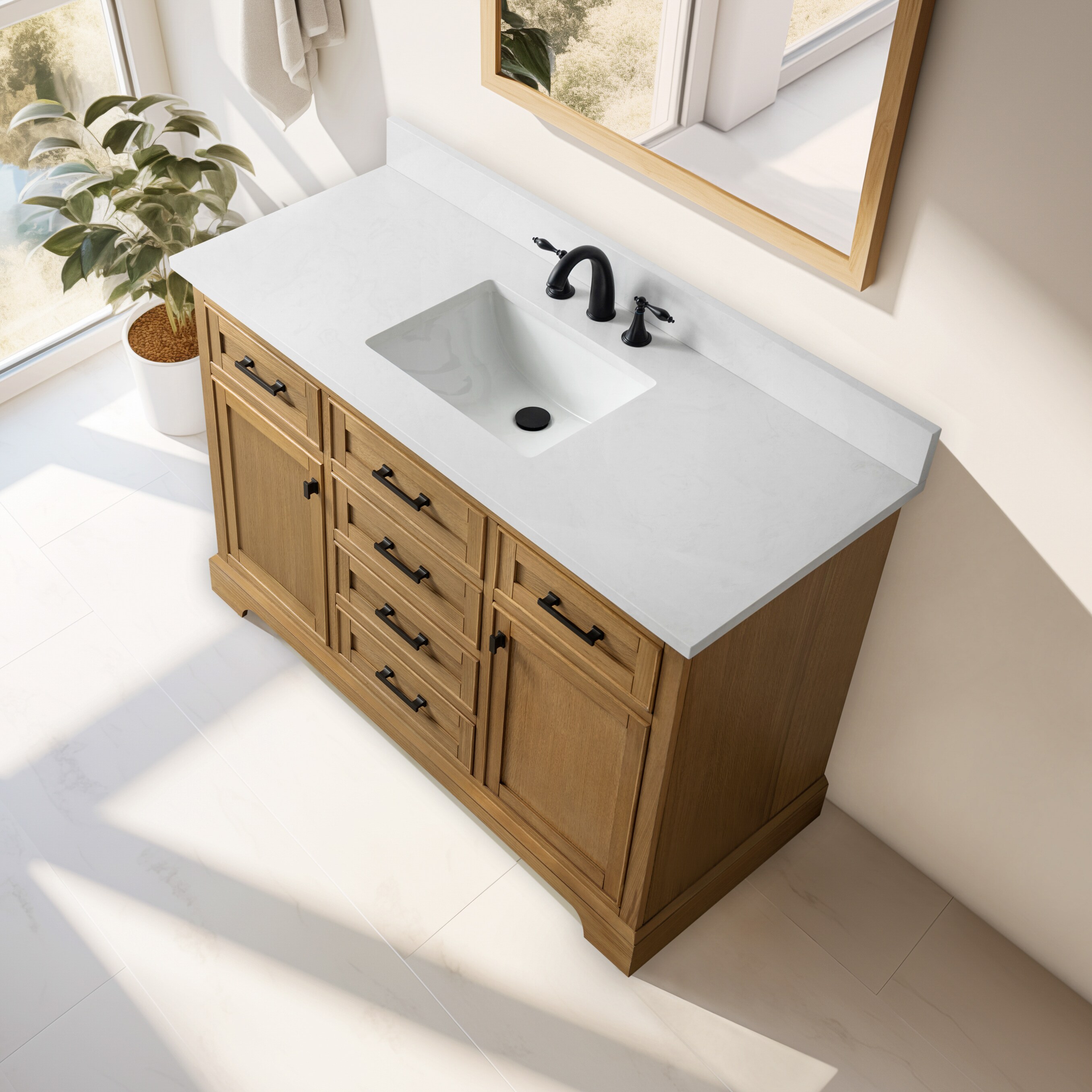 Design Element ML-54-OKV Bath-Vanity-Combo - View #4