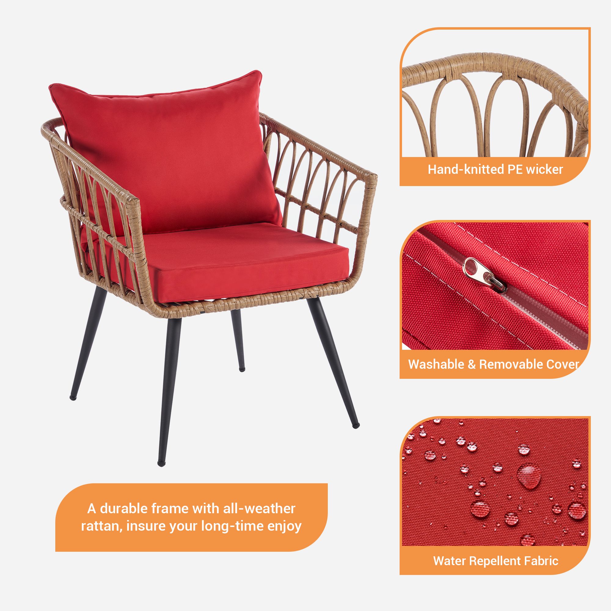 SANSTAR LRS-BS64RD Patio-Conversation-Sets - View #5