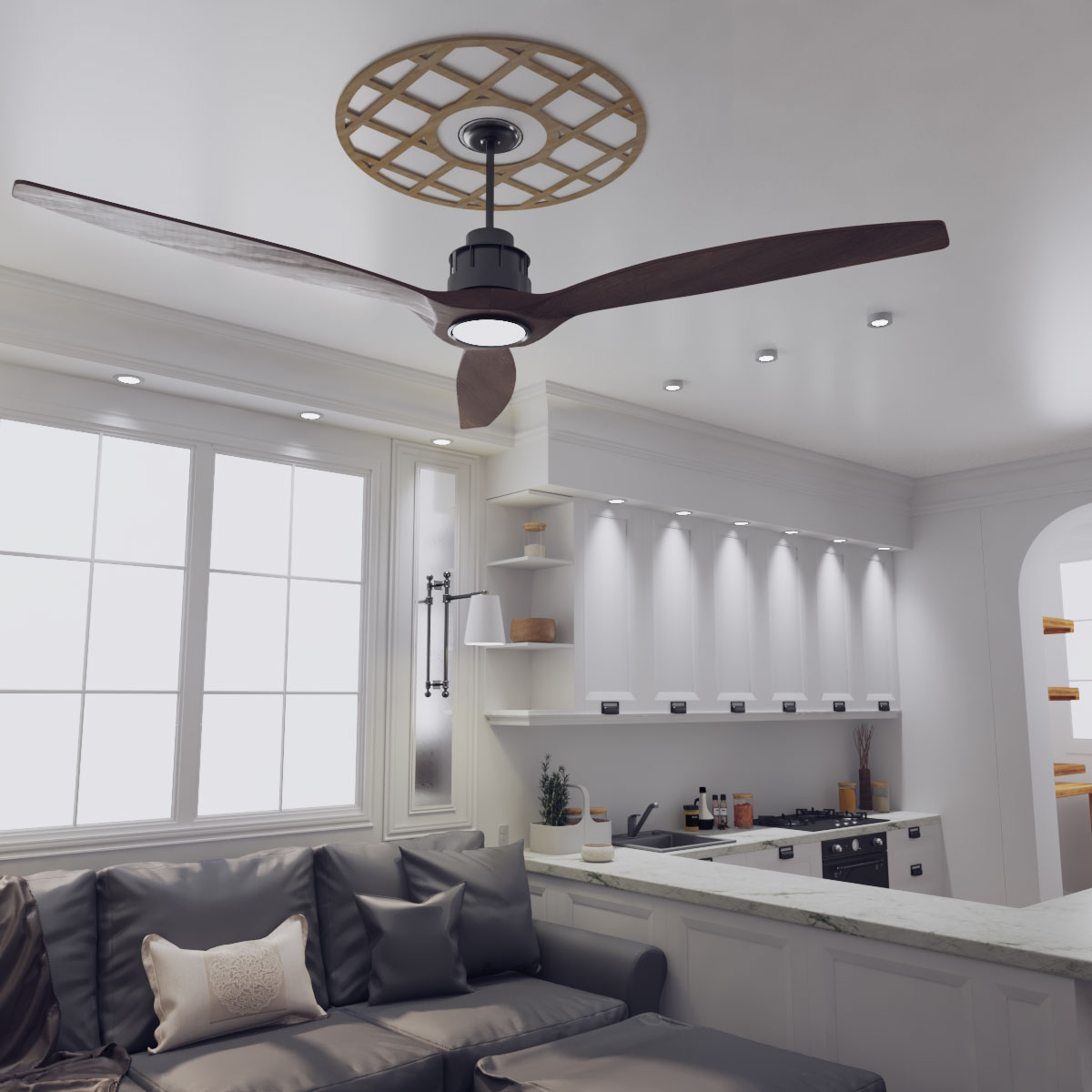 Ekena Millwork CMWP20X20X0250ONHI Ceiling-Medallions - View #8
