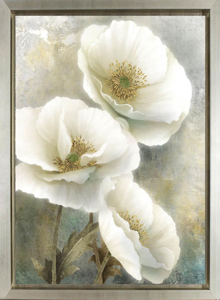  1709-8066LOW Framed 28-in H x 22-in W Floral Print on Canvas