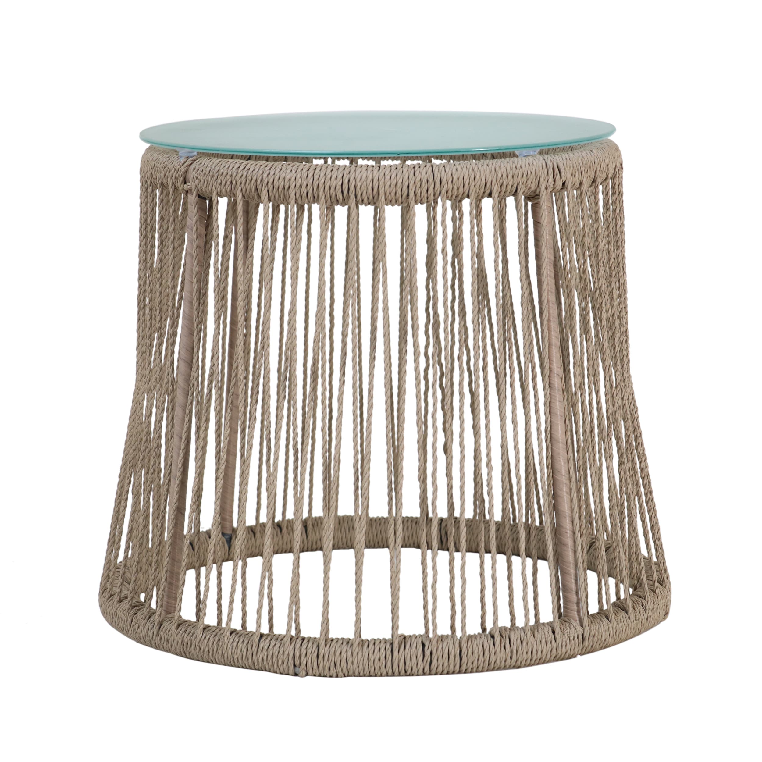 AHIOU HOME ZAAHG-62329.00TBRNGS 16.25-in Brown Metal Barrel Garden Stool