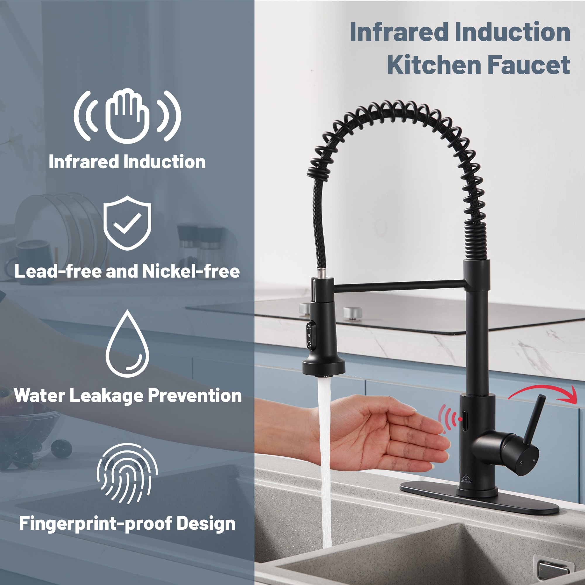 Mondawe MD-D70-MB Kitchen-Faucets - View #2