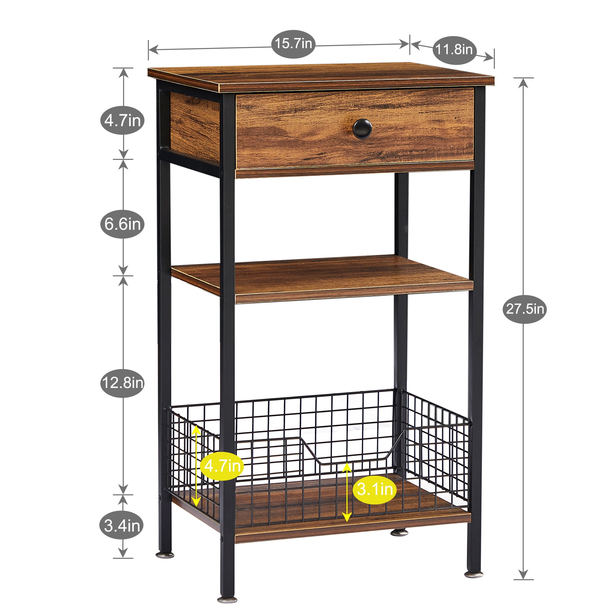 Vecelo LOE-MX-TNS04-BRN-A2 nightstands - View #3