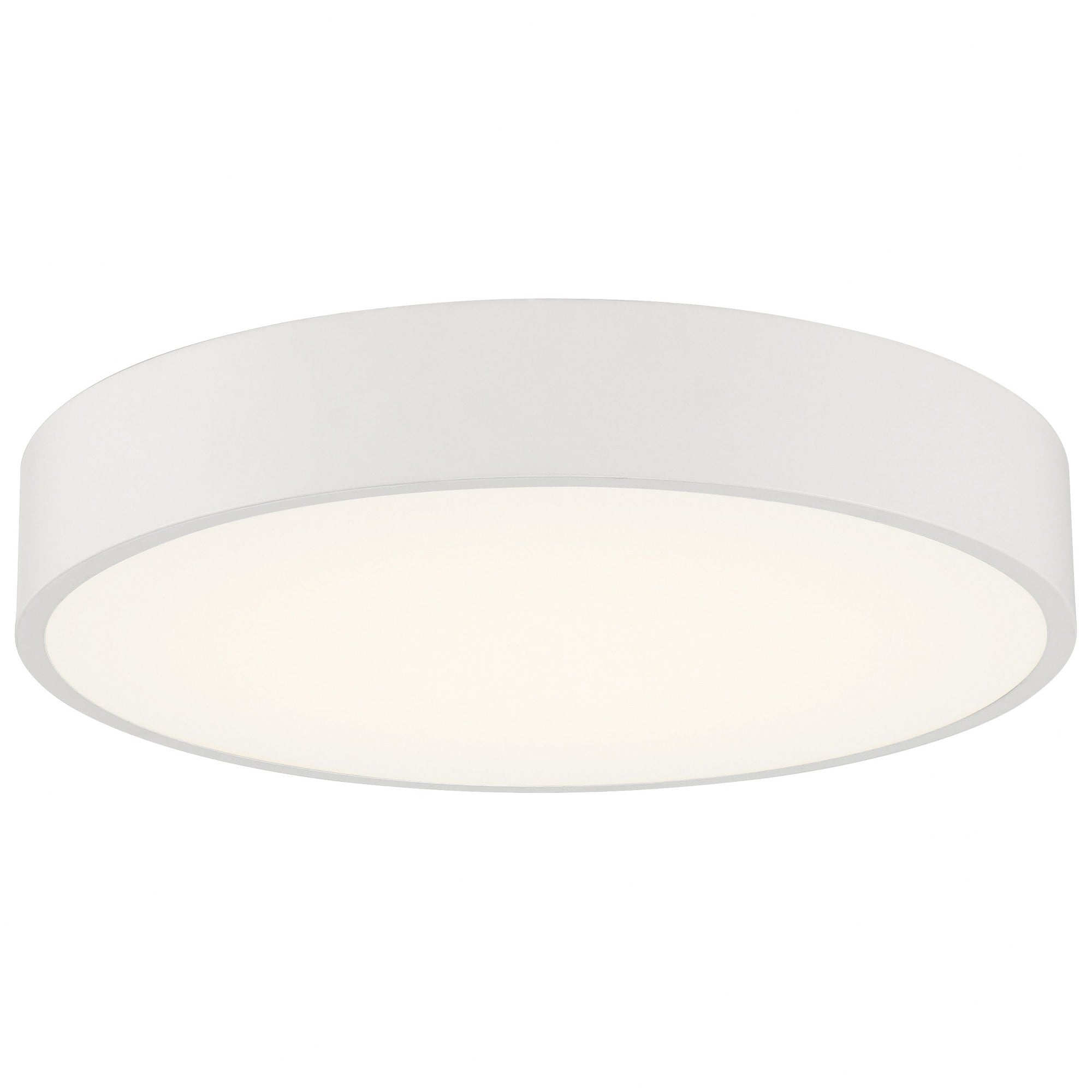 Access Lighting Como 1 - Light White LED Acrylic And Steel Flush Mount Light