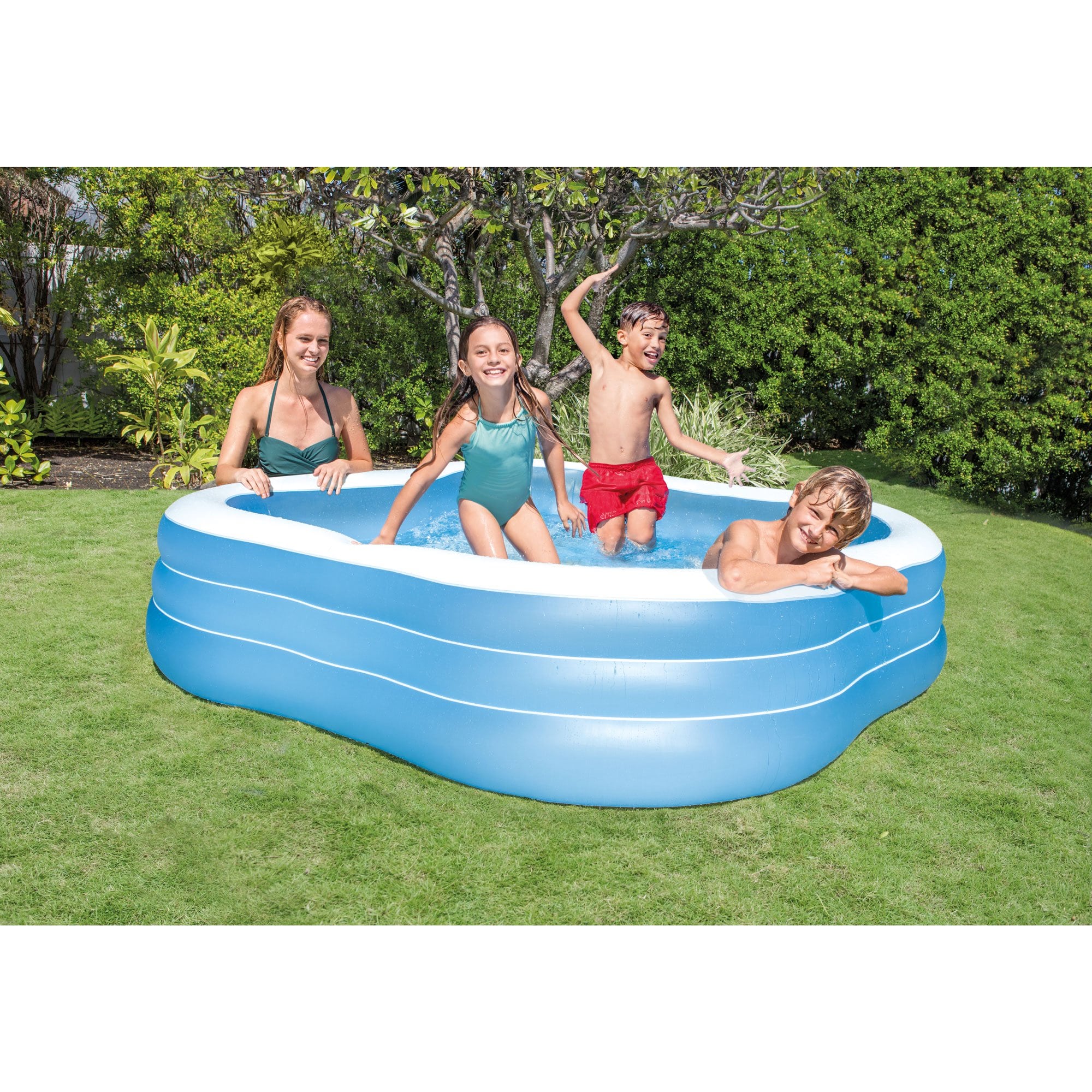 Intex 7.5-ft X 7.5-ft X 22-in Inflatable Top Ring Round Above-Ground ...