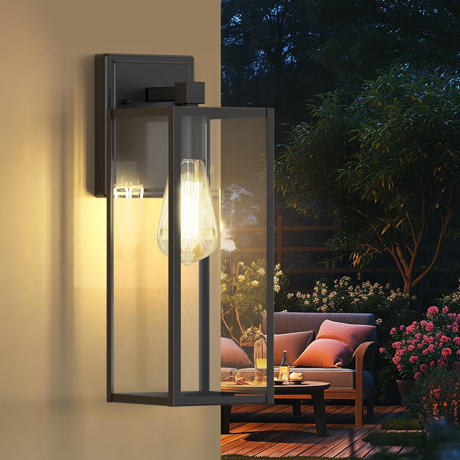 Cinoton 16in Outdoor Light Fixture Wall Mount LED Exterior Lighting ...