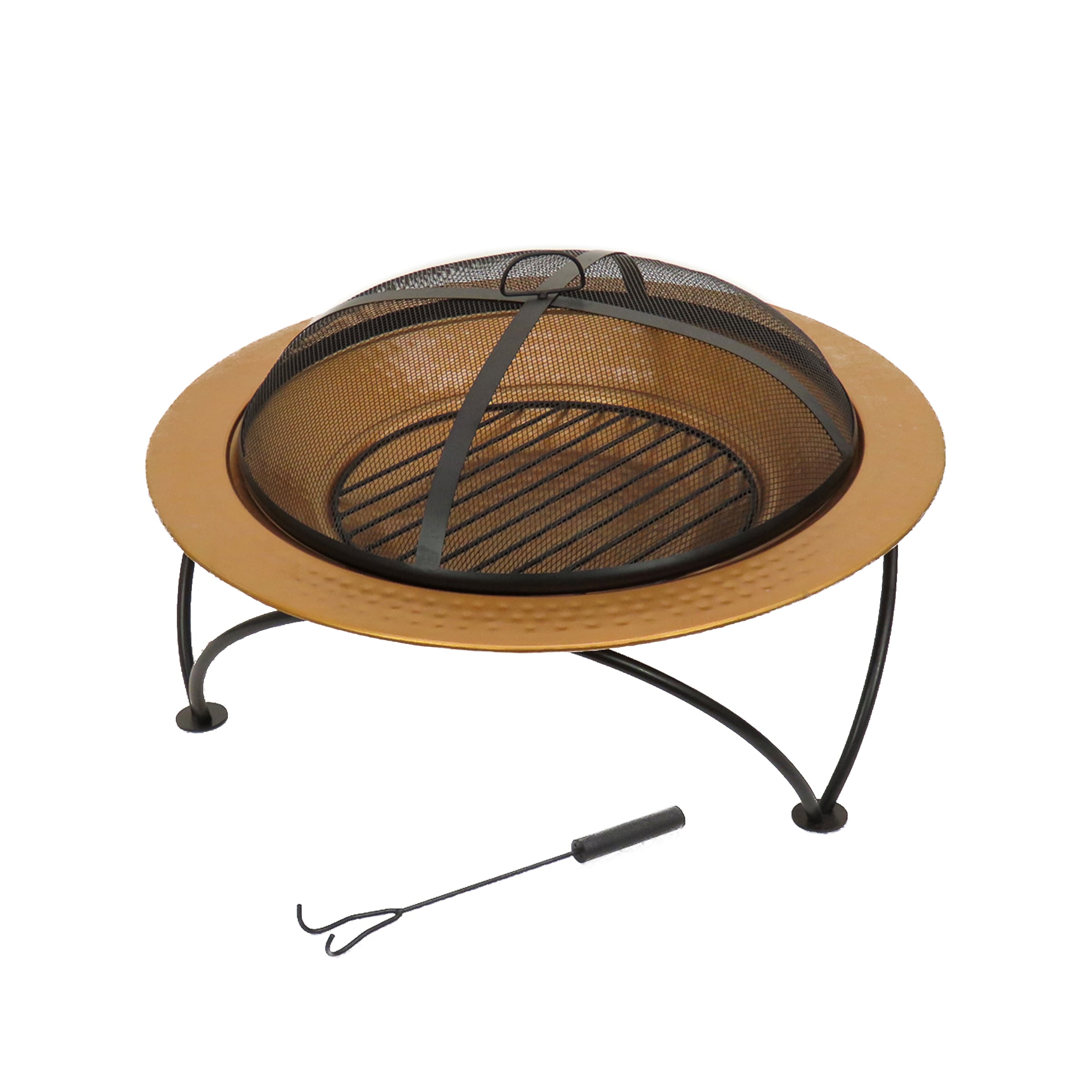 National Outdoor Living DW88-DS53454B 33-in W Copper Iron Wood-Burning Fire Pit