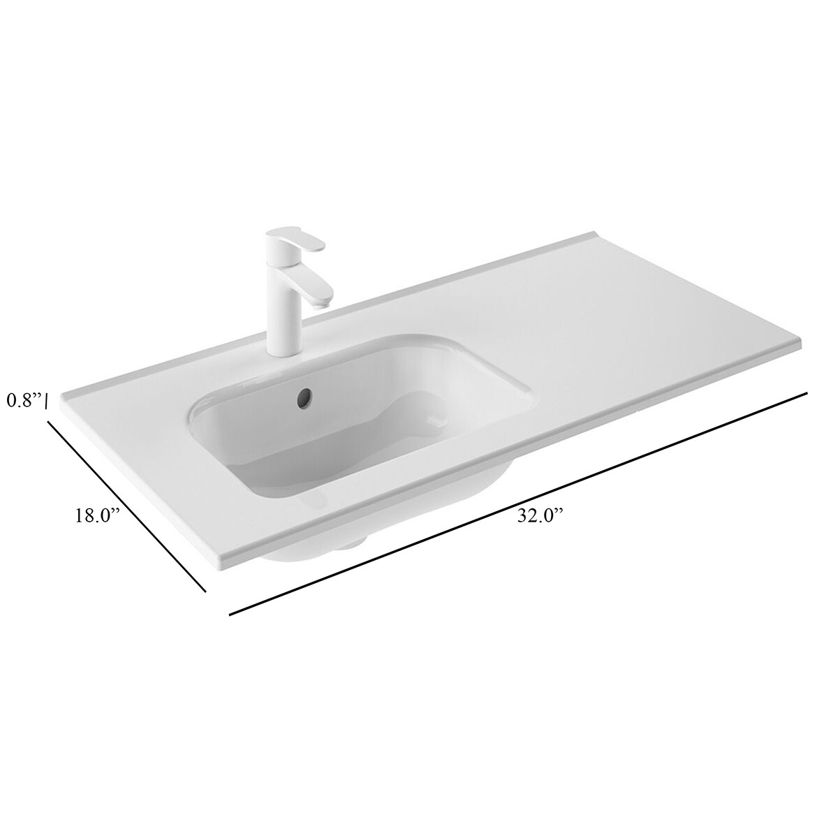 WS Bath Collections SLIM 90 Bath-Sink - View #8