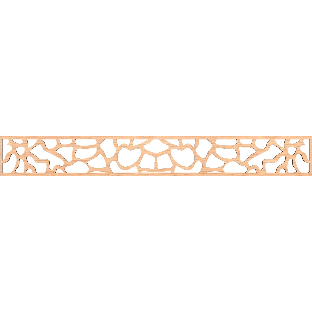 Ekena Millwork MLDA06X46ROCHI Rochester Fretwork Flat Trim 6-in x 3.86-ft Hickory Brown Unfinished 2156560 Pierced Wall Panel Moulding