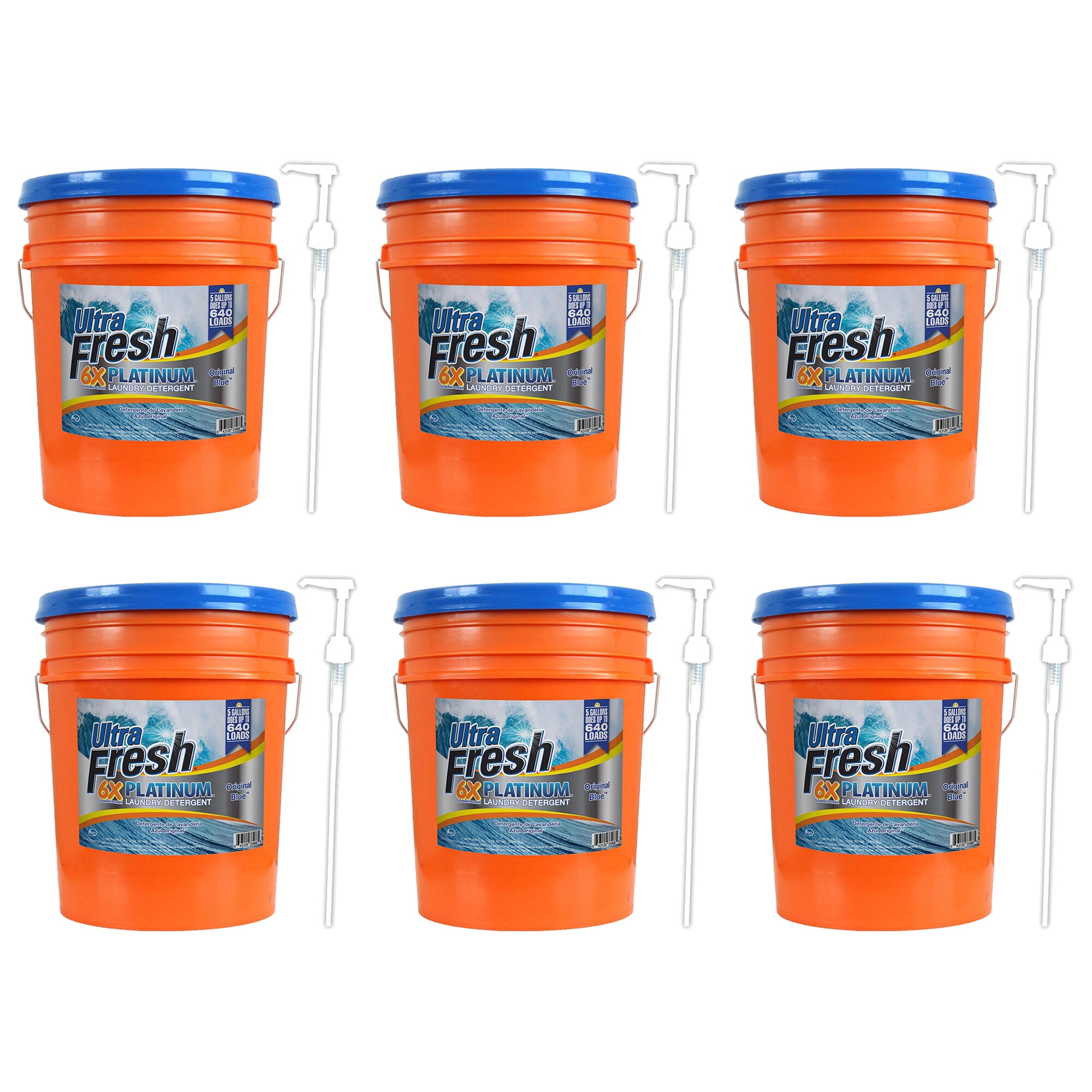 Ultra Fresh  6X Platinum 5 Gallon Laundry Detergent Up to 640 Loads (6 Pack)