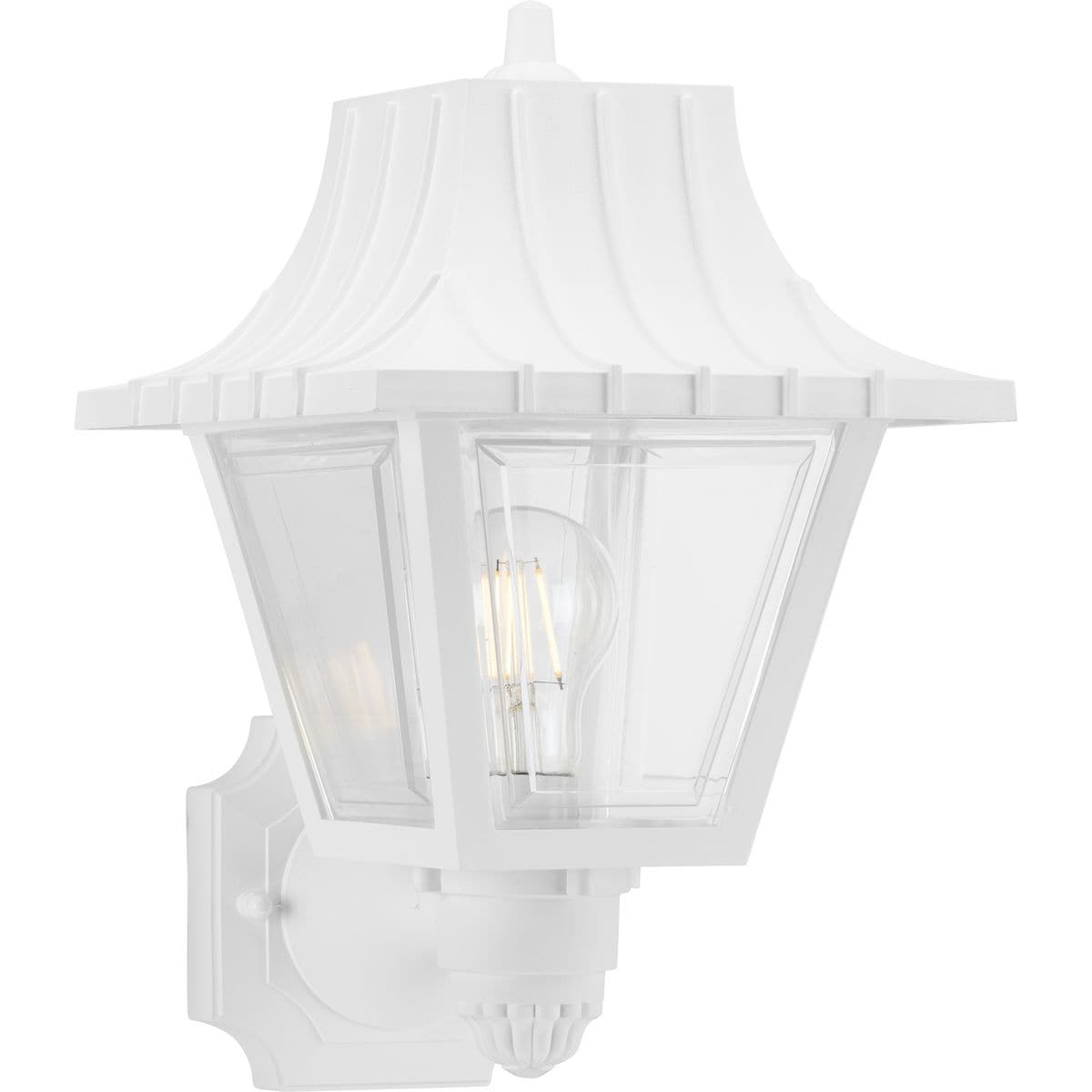 White Polypropylene Mansard Roof Wall Lantern