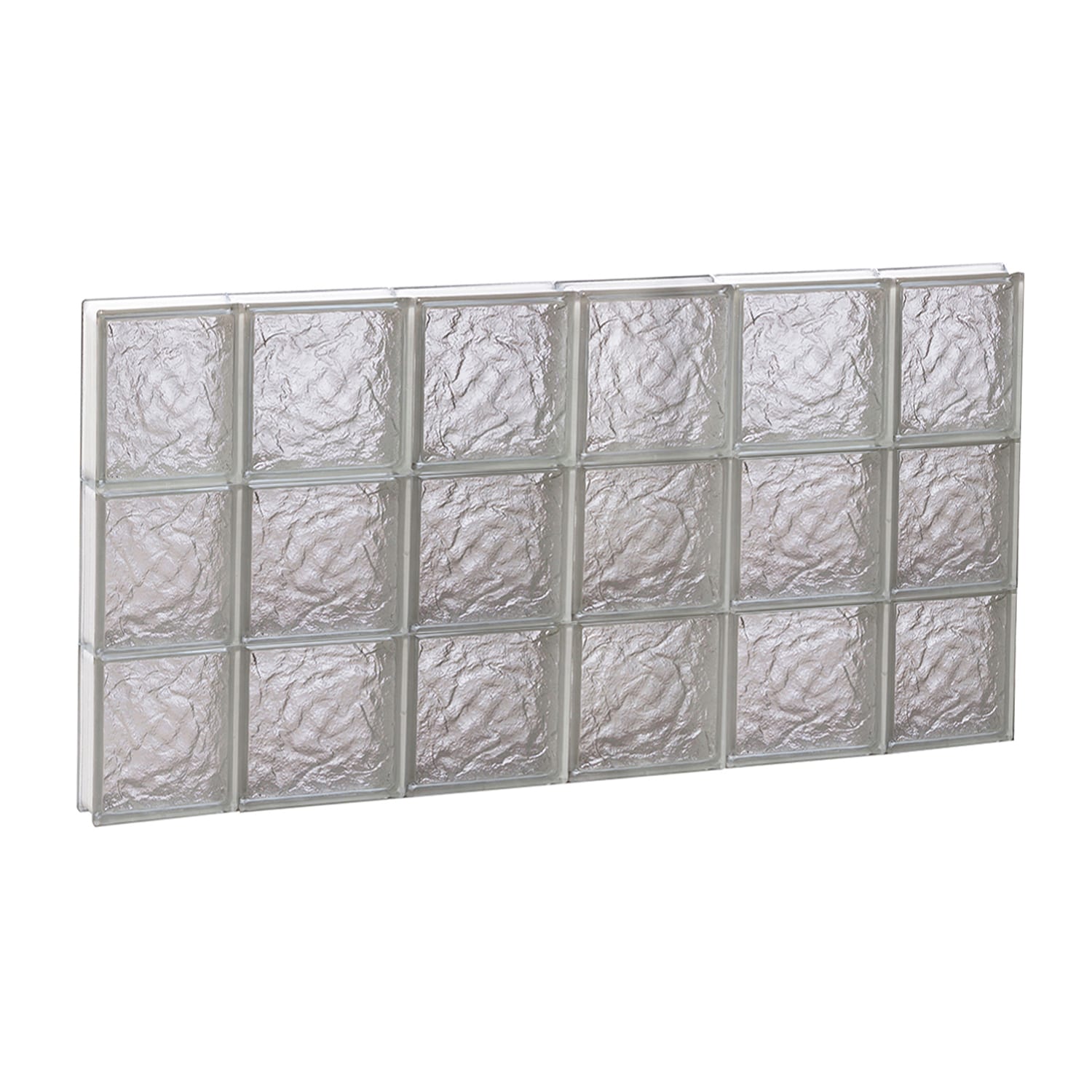 REDI2SET S4424IS Ice Glass 42-1/2-in x 23-1/4-in Frameless Replacement Glass Block Window