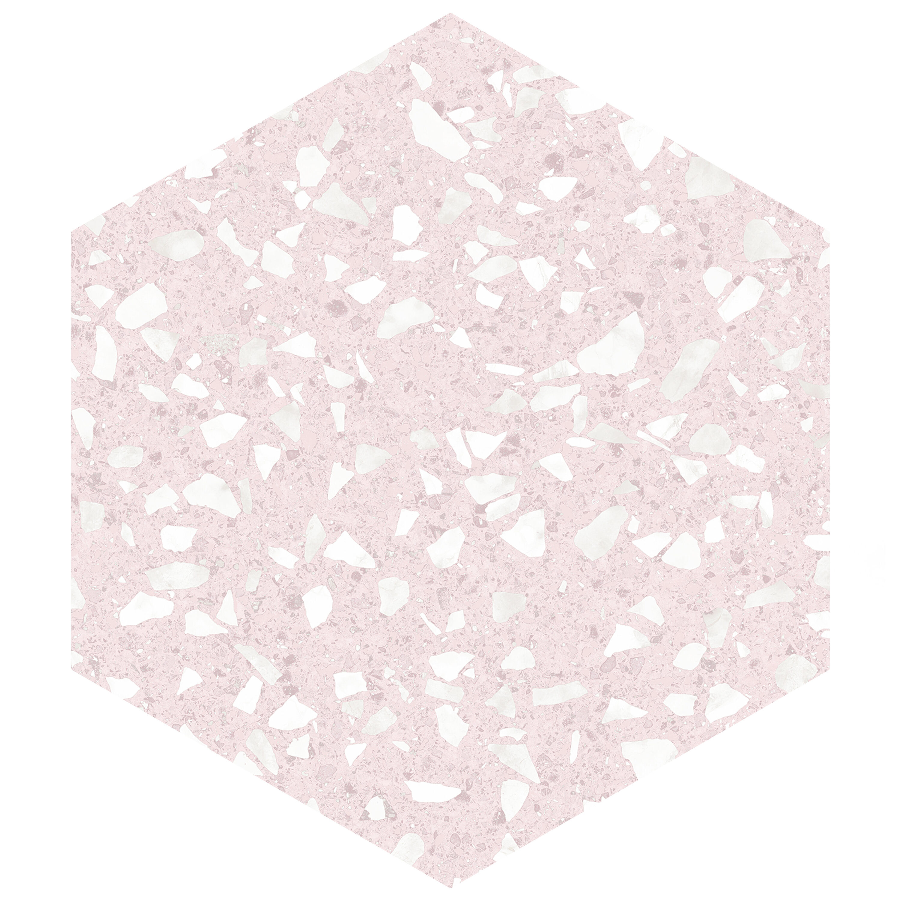 Affinity Tile S1FCD10VCPK Sample - Venice Hex Pink 8-in x 8-in Matte Porcelain Stone look Hexagon Floor and Wall Tile