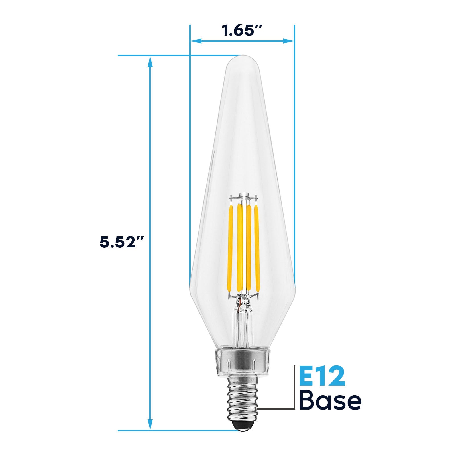 Luxrite 60-Watt EQ Prism Soft White Candelabra Base (e-12) Dimmable LED ...