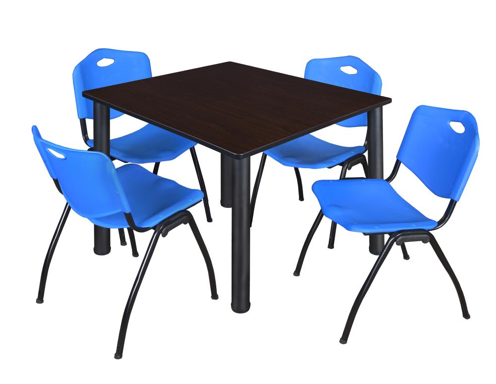 Regency TB4848MWBPBK47BE Breakroom Brown 4-Person Training Table (48-in W x 29-in H)