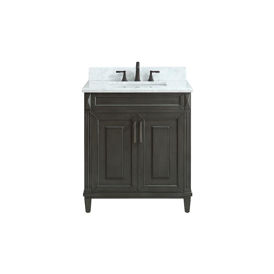 Sterling 31 in. Vanity with Carrara Marble Top Sterling 31 in. Vanity with Carrara Marble Top