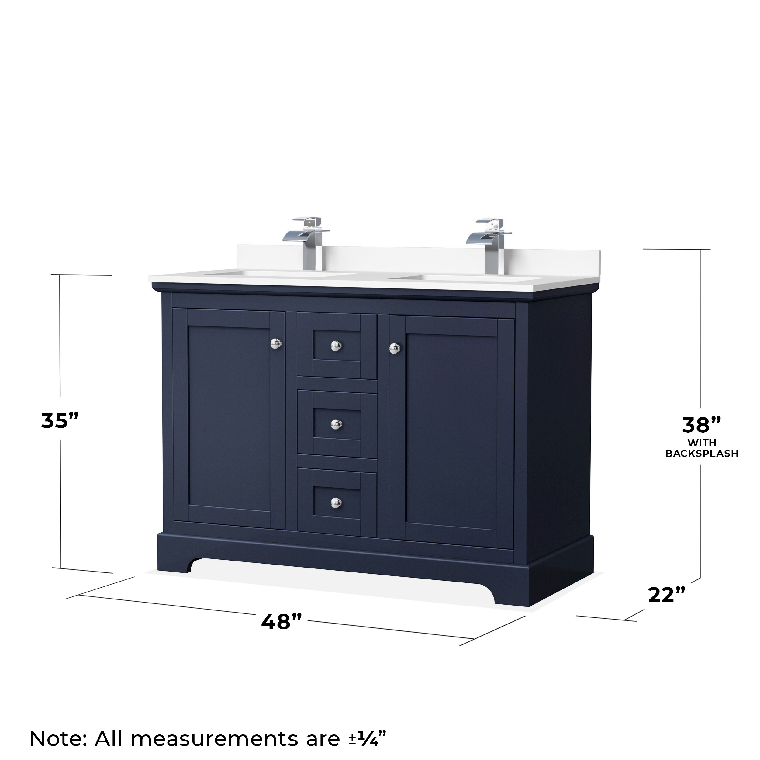 Wyndham Collection WCV232348DBCWCUNSMXX Bath-Vanity-Combo - View #5