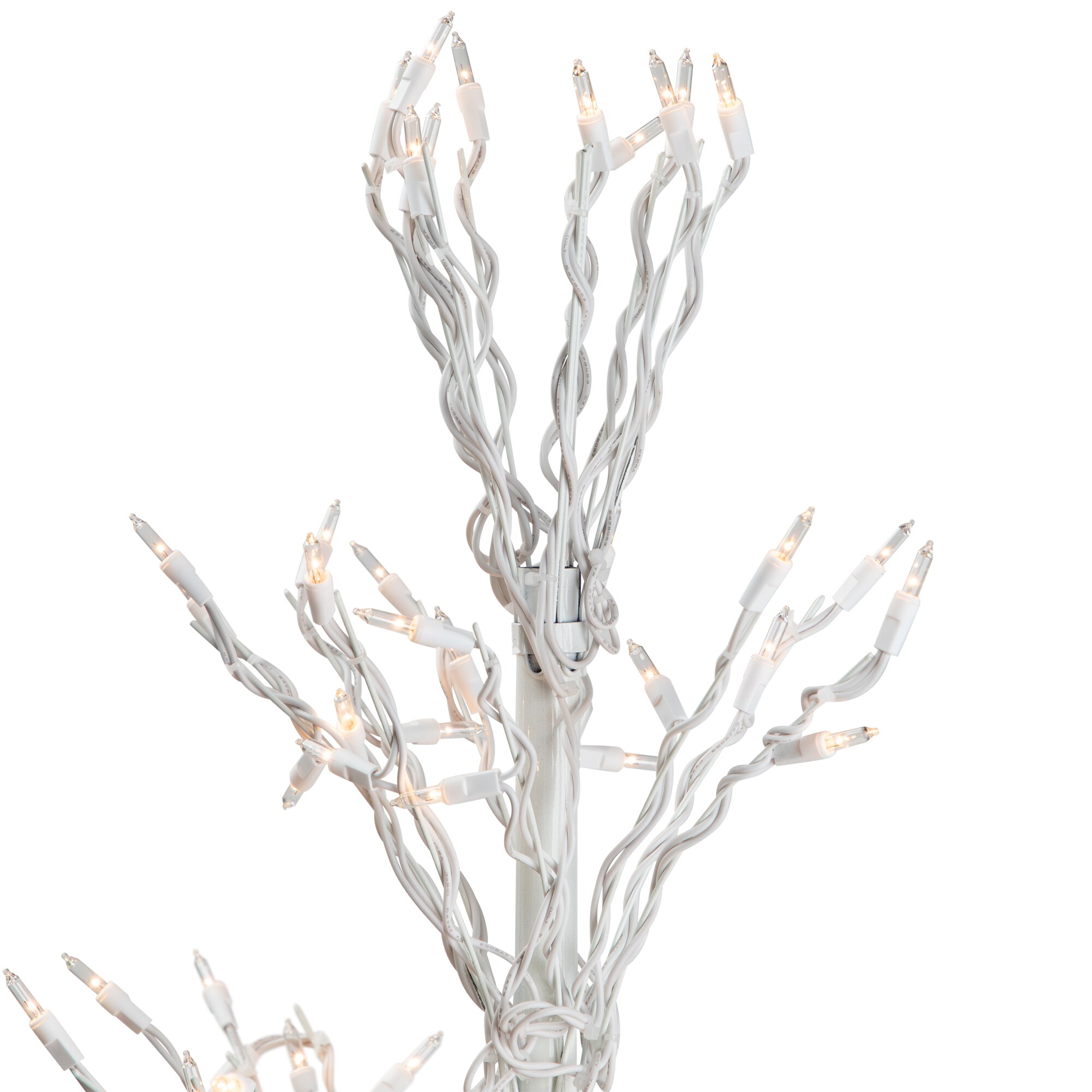 Northlight 72-in Tree Free Standing Decoration with White
