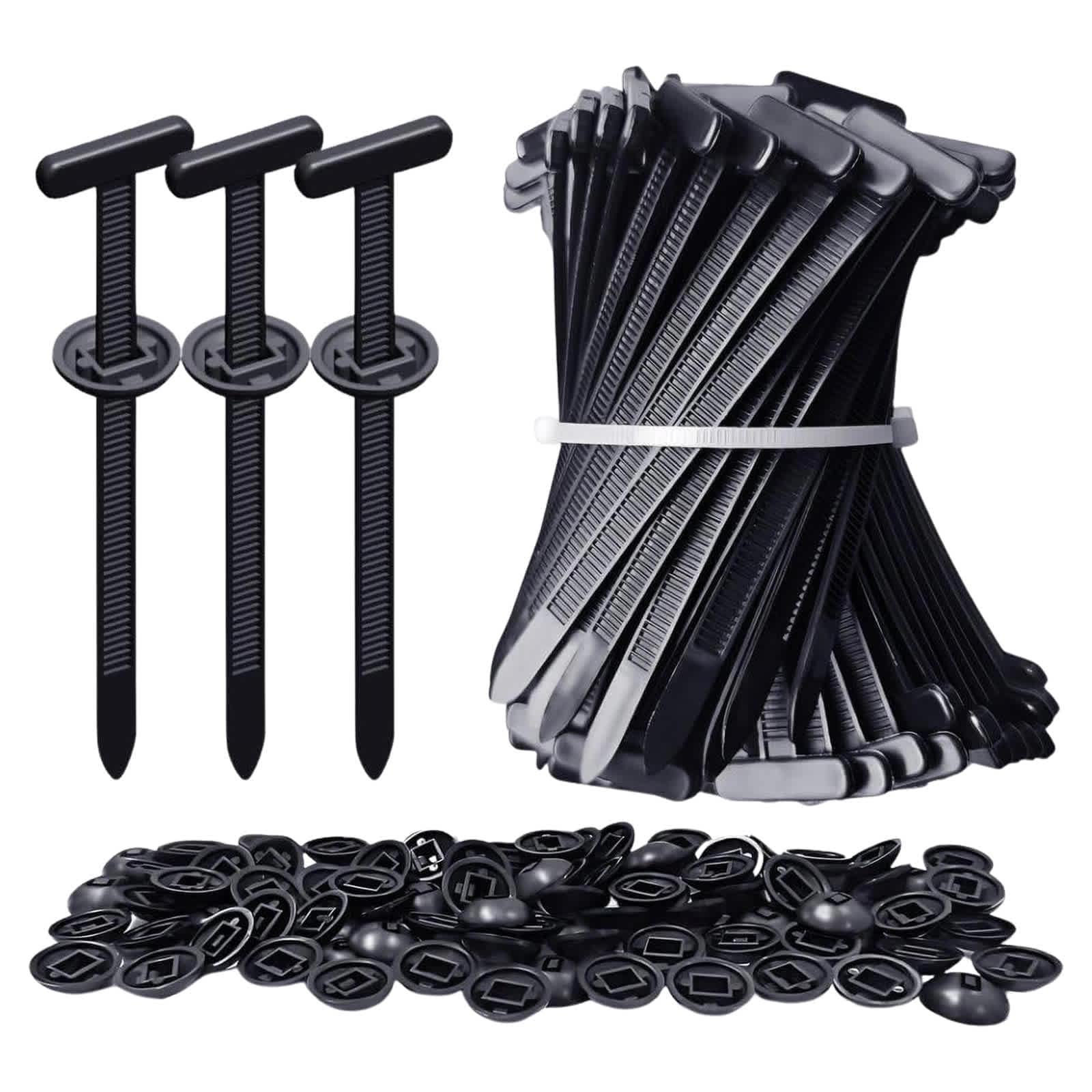 Etokfoks Upgraded Nylon Universal Cable Tie Buckle Heavy Duty Self Locking Rivet Zip Ties for Car Repair Home Office Garden Workshop 30Pcs #EFT1013F337