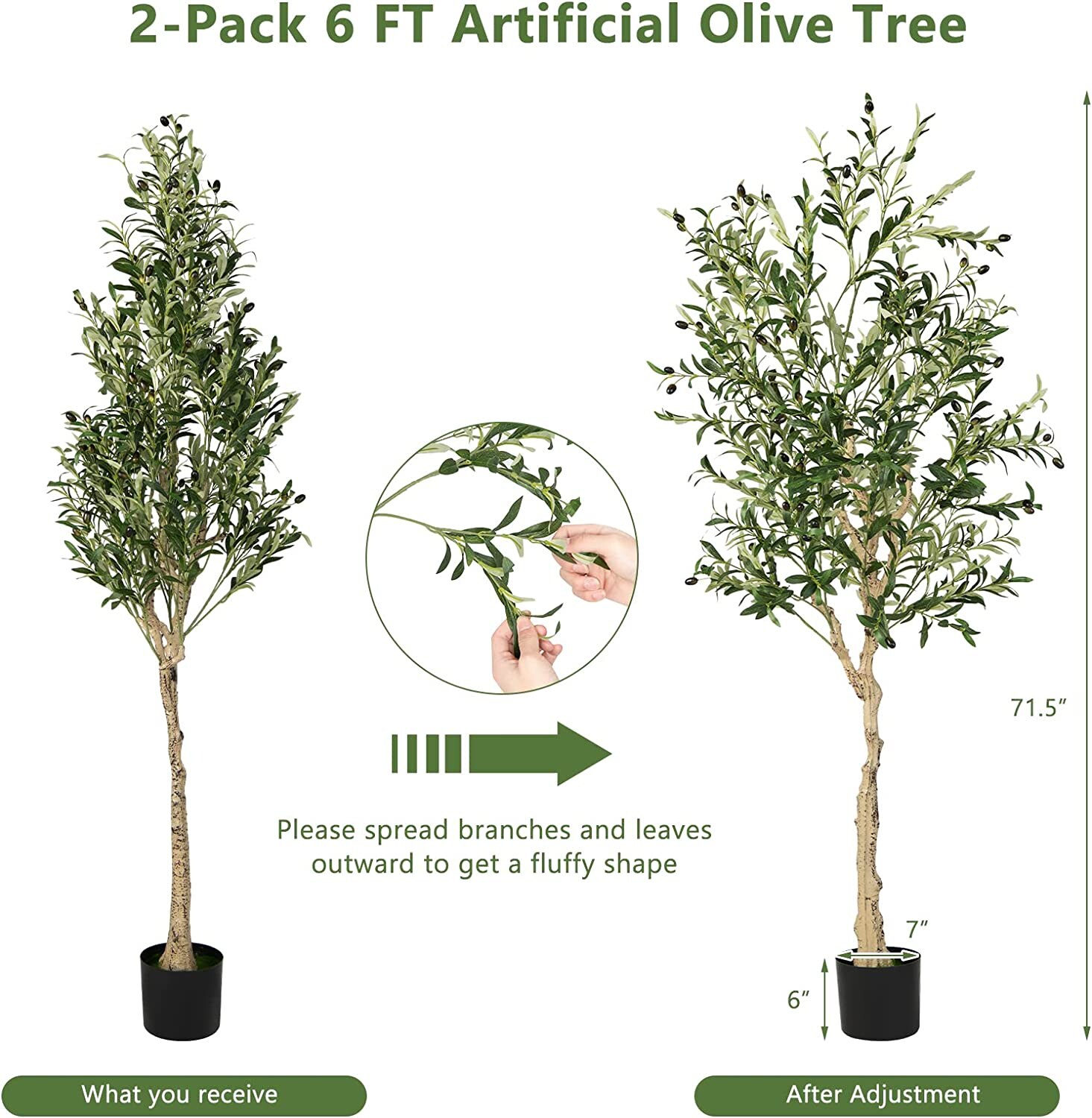 Poinic CWG10068-2 Artificial-Plants-Trees - View #2
