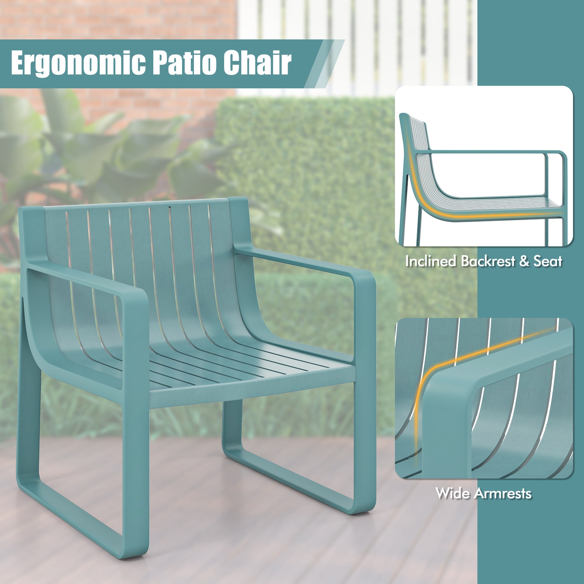 Costway HCST05779 Patio-Chairs - View #6