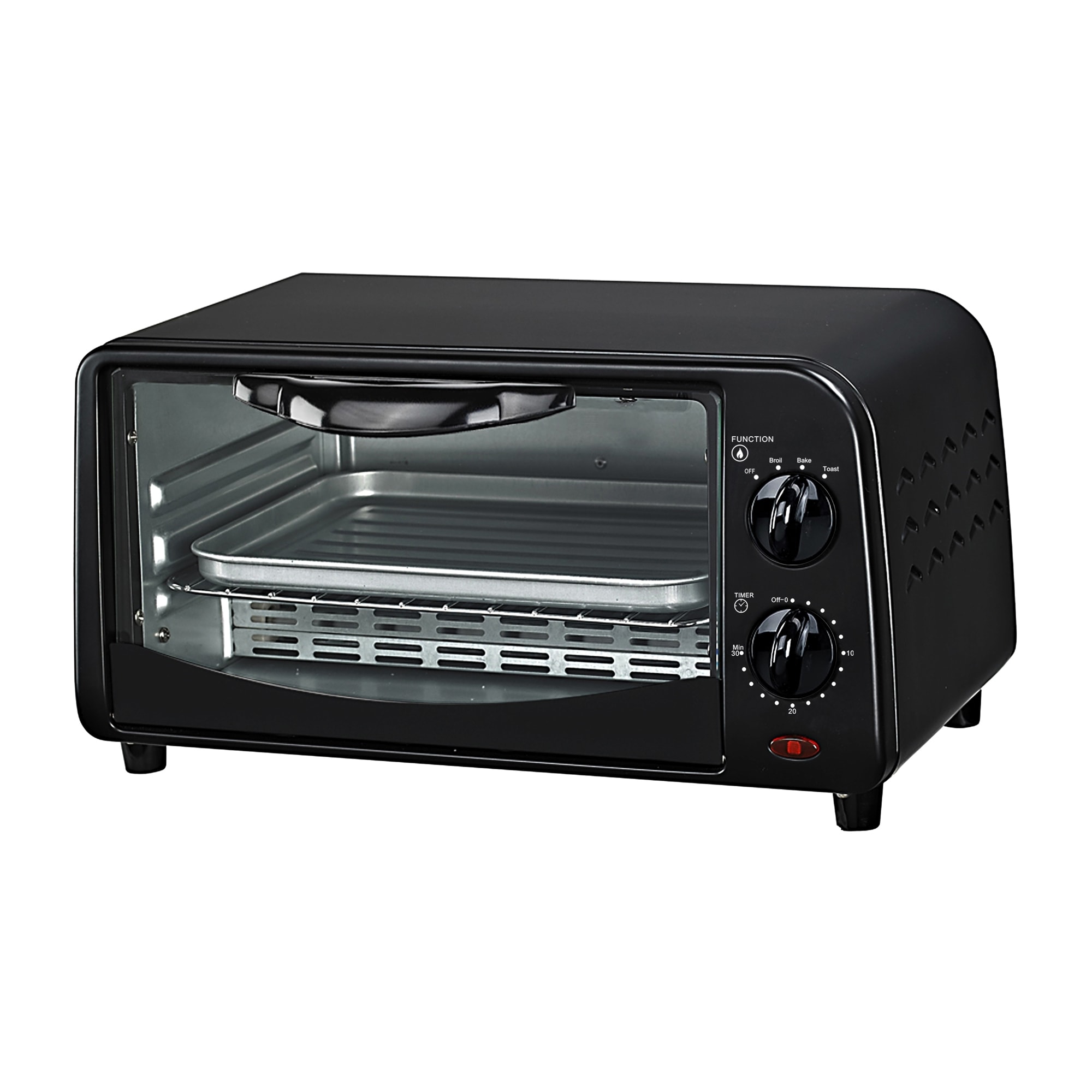 650W MINI ELECTRIC OVEN GRILL TOASTER BLACK COUNTER TABLE TOP