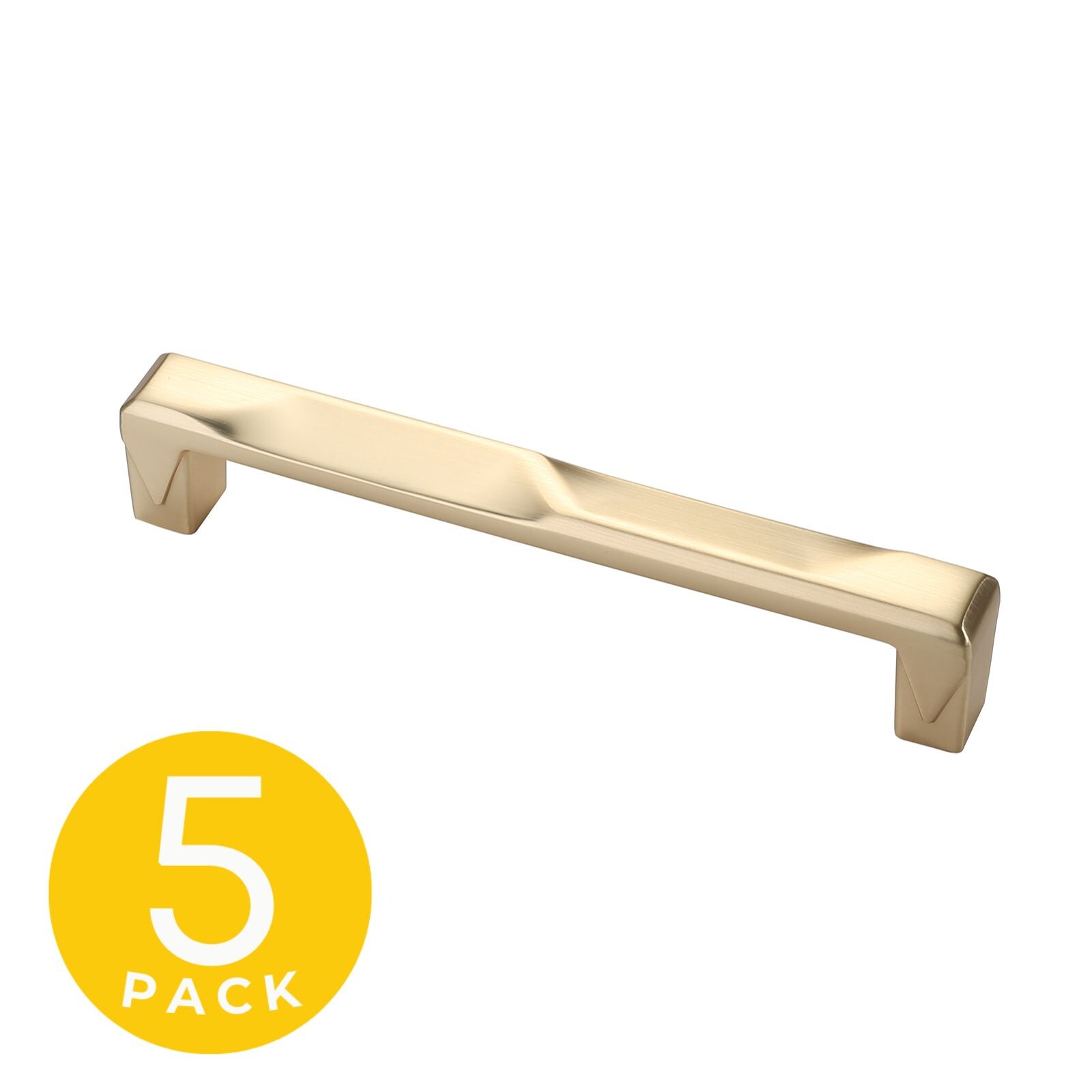 Sapphire SP-3771-128-BRA-5 Geiger 5-in , 128mm Center to Center Gold Rectangular Bar 5 -Pack