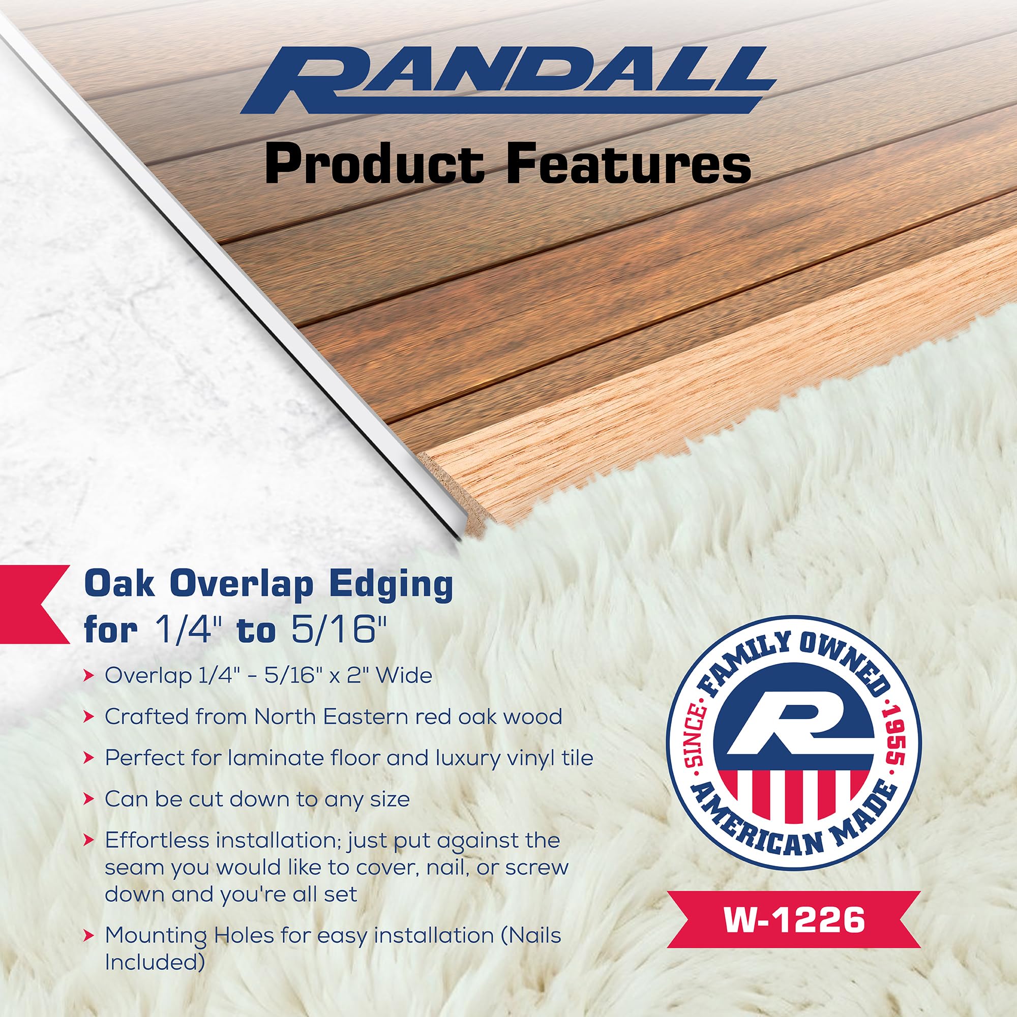 Randall Manufacturing Co., Inc Red Oak Overlap Edging 36 in x 2 in ...