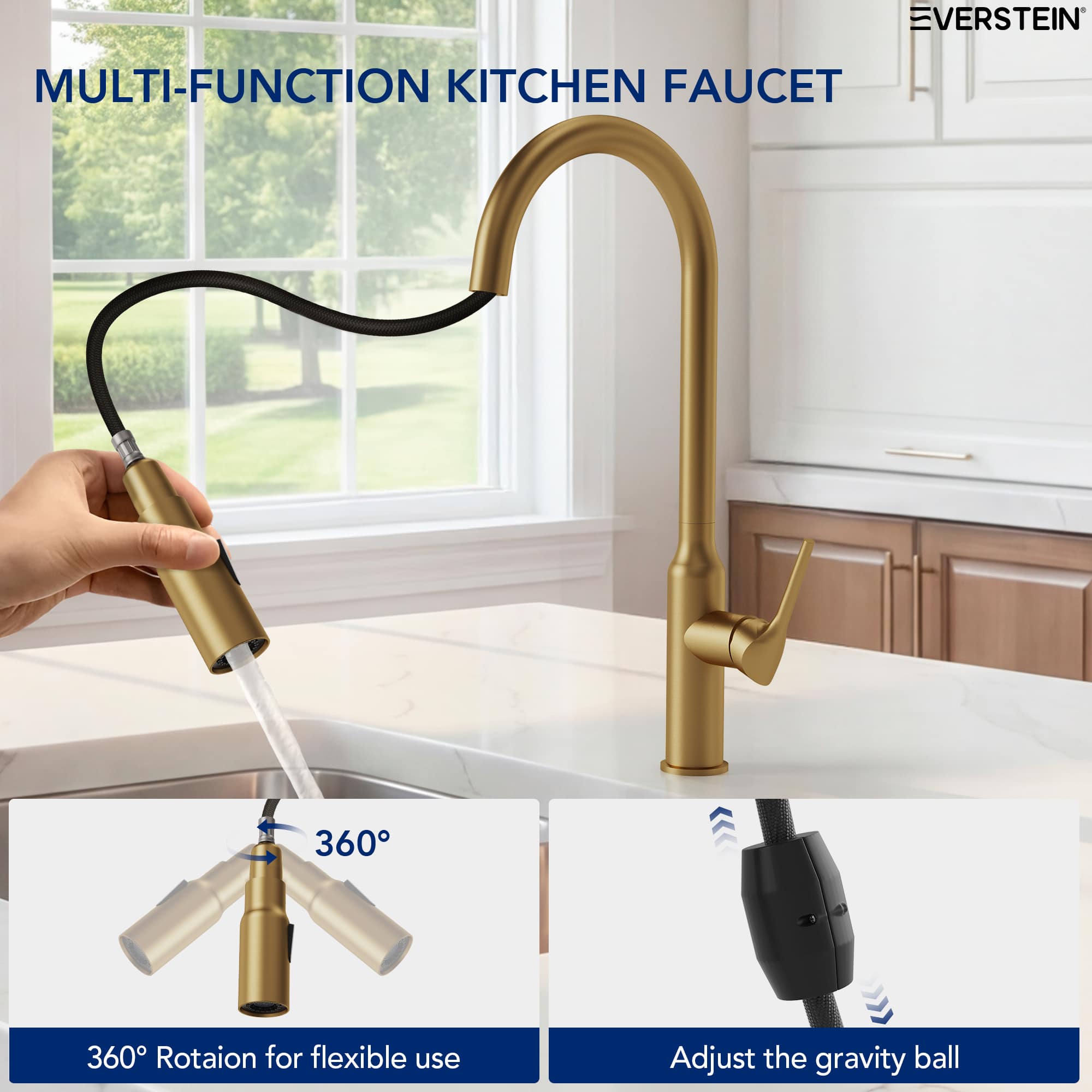 EVERSTEIN SFS-1297K-GD Kitchen-Faucets - View #8