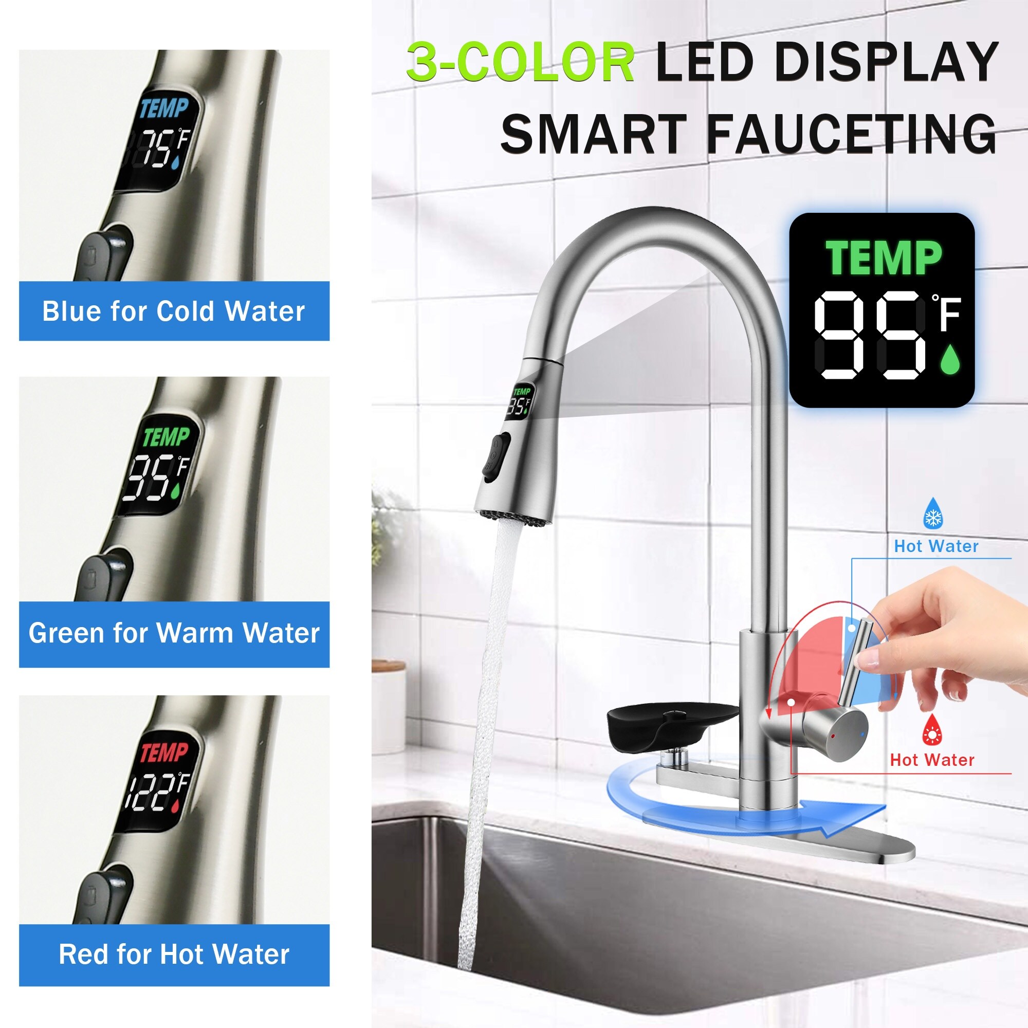 HyperDrop Cart B-0C6J4P4H2A3C Kitchen-Faucets - View #2