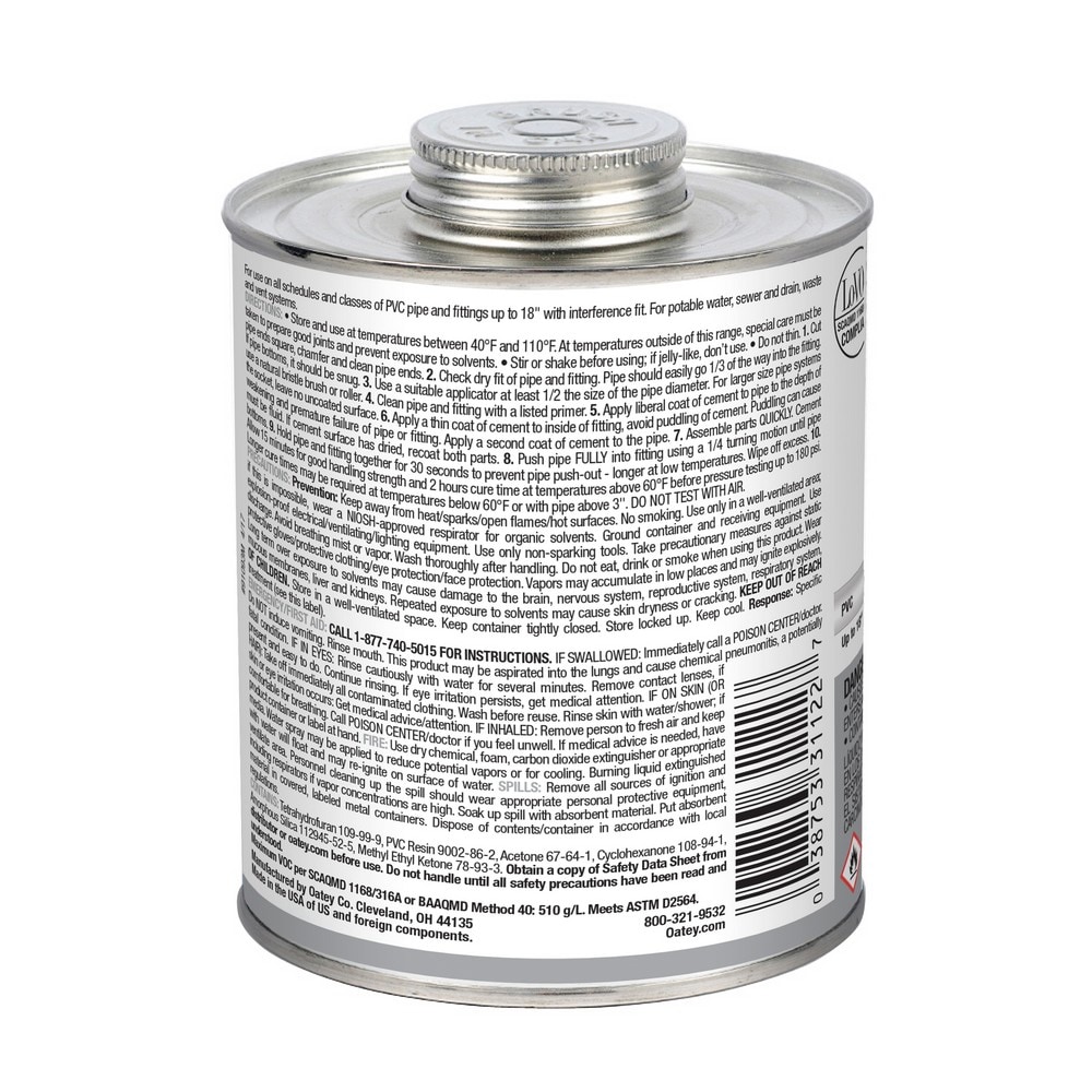 Oatey 31122 Pipe-Cements-Primers-Cleaners - View #10