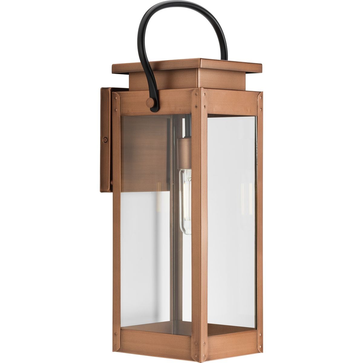 Progress Lighting Union Square 1 -Light 23.62-in H Antique Copper Hardwired Outdoor Wall Light