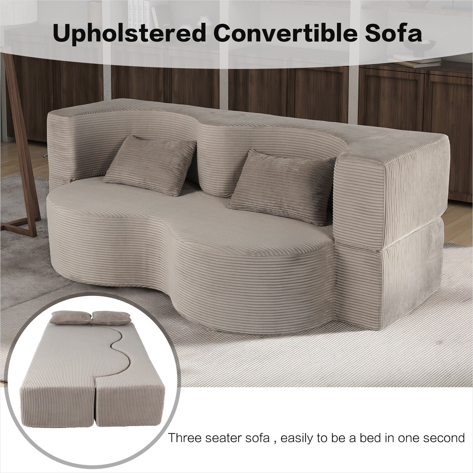 Illustration of Minimalist Space Efficient Sofa Beds