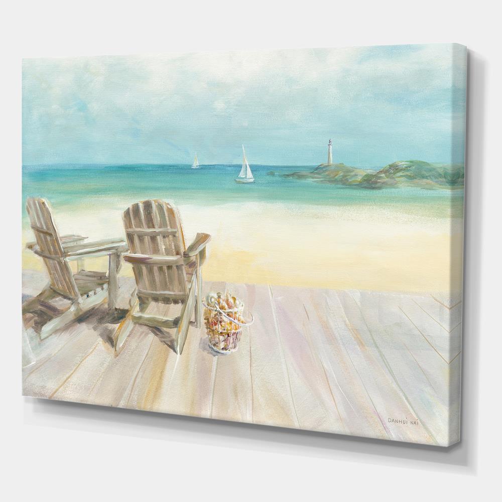 Designart 16-in H x 32-in W Coastal Print on Canvas