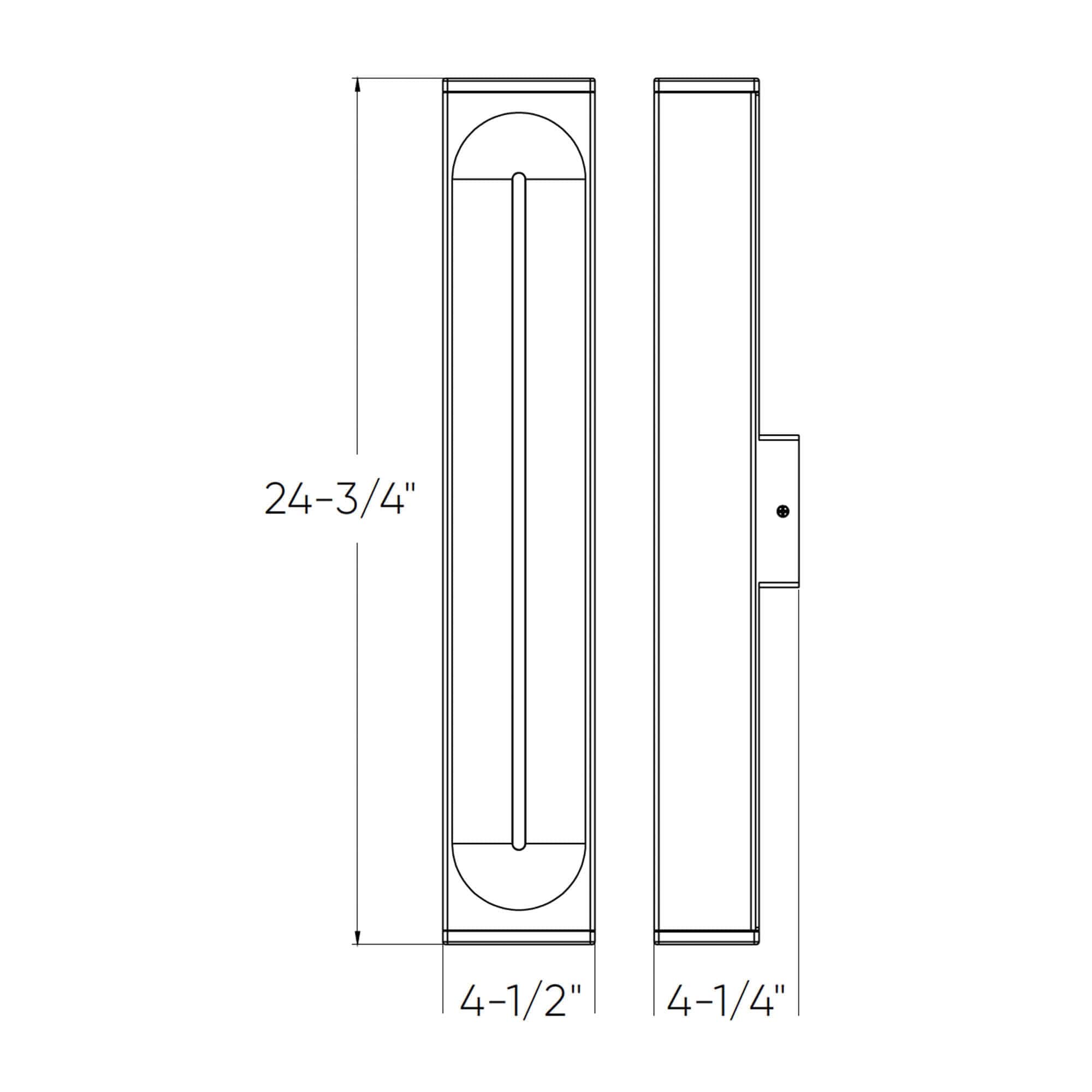 DALS Lighting LWJ24-CC-BK Outdoor-Wall-Lighting - View #3