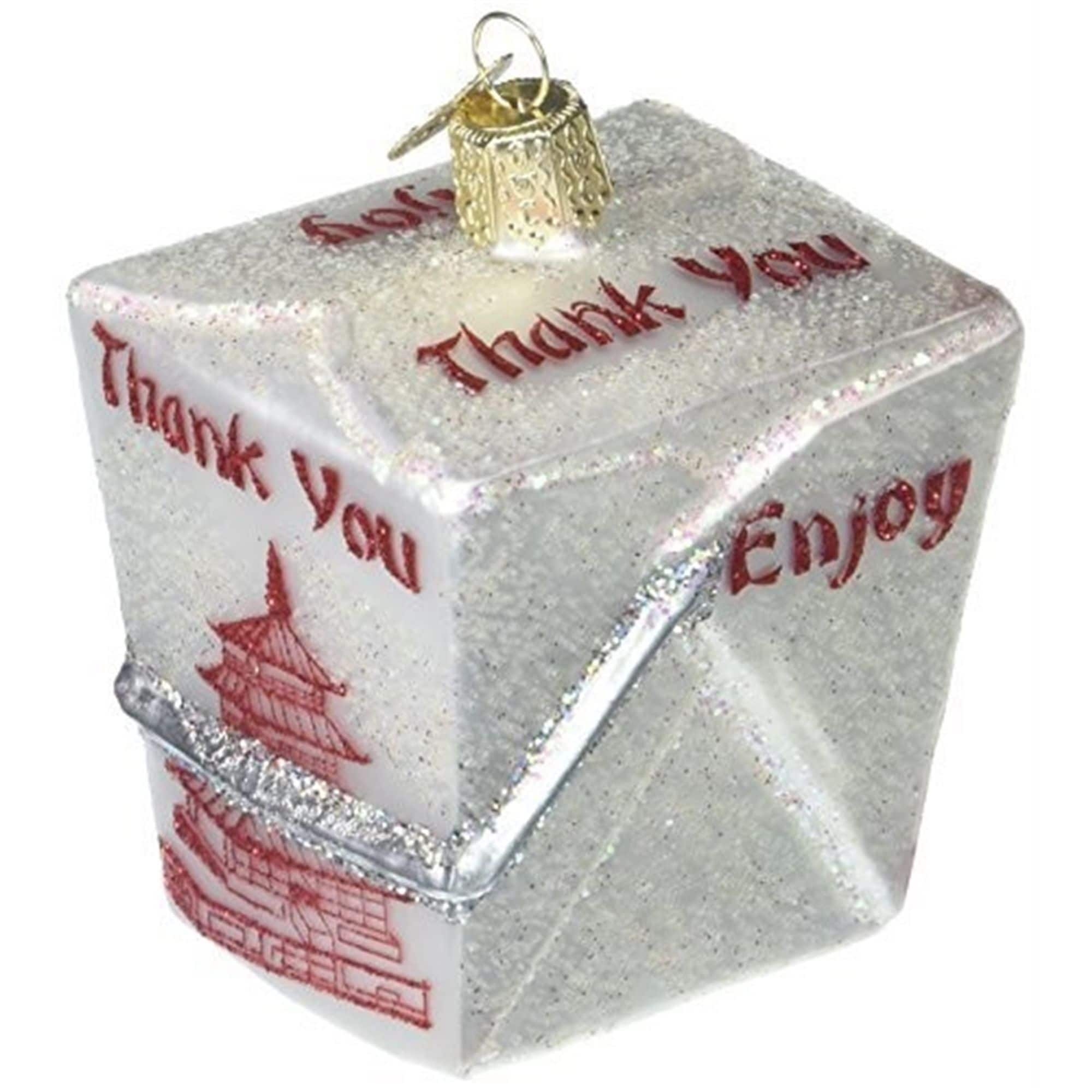 Old World Christmas 729343321114 Blown Glass Ornament for Christmas Tree - Chinese Take Out