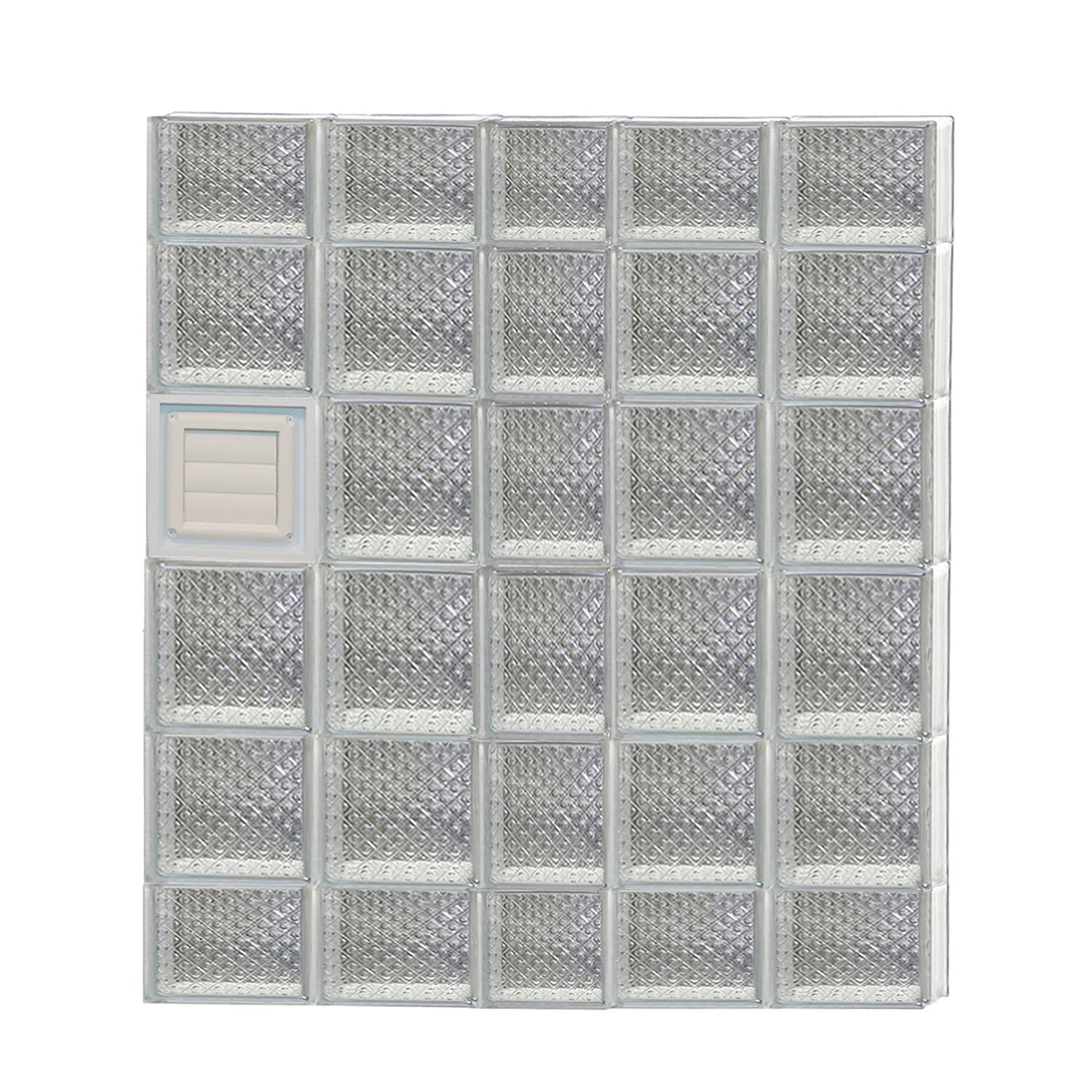 REDI2SET D3844DP Diamond Glass 36-3/4-in x 42-1/2-in Frameless Replacement Dryer vent Glass Block Window