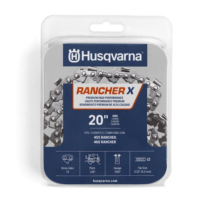 2PK Genuine 20" Husqvarna Saw Chain 55 450 455 Rancher 460 3/8" 50G H80-72