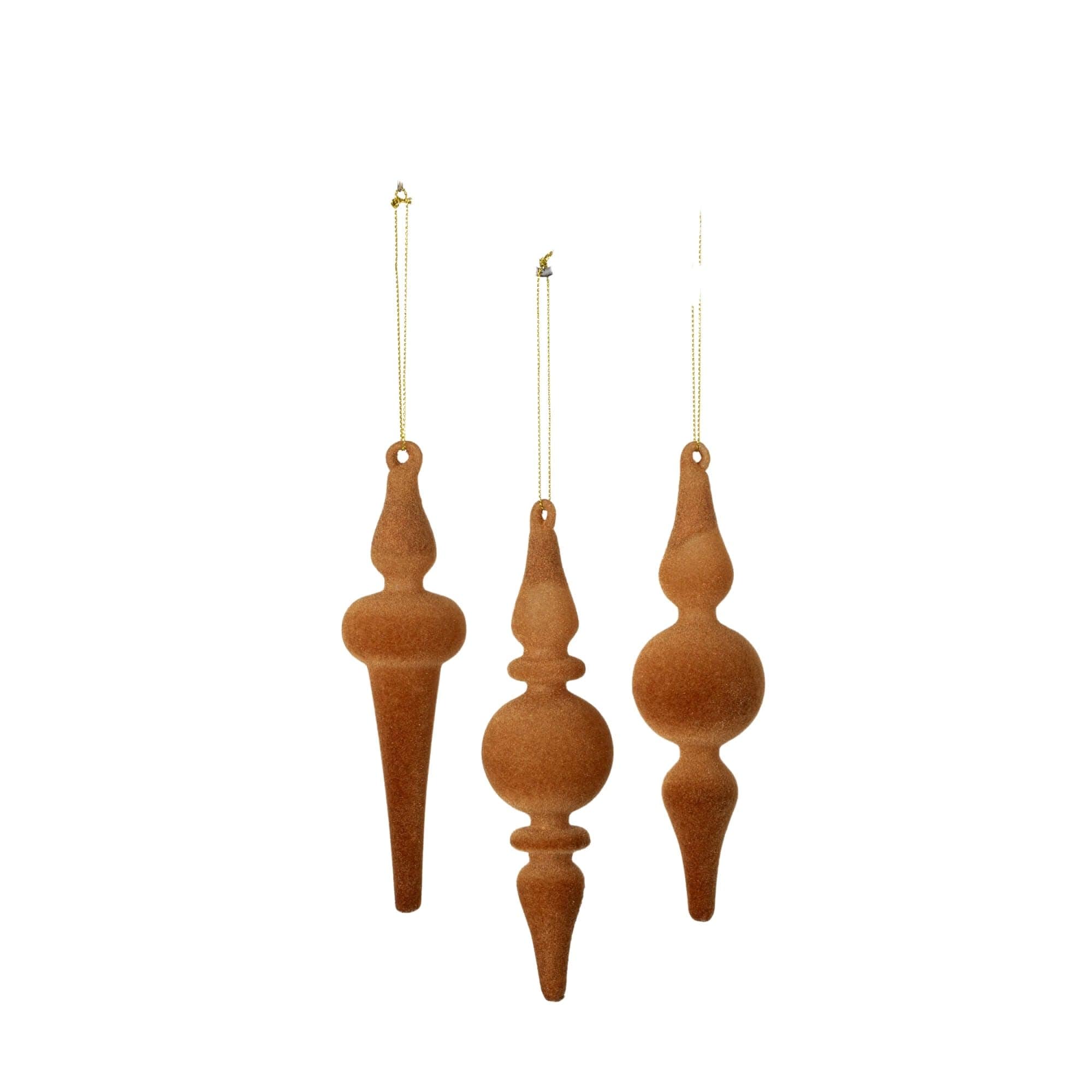 Sullivans OR10839 3 -Pack Brown Finial Standard Indoor Ornament set