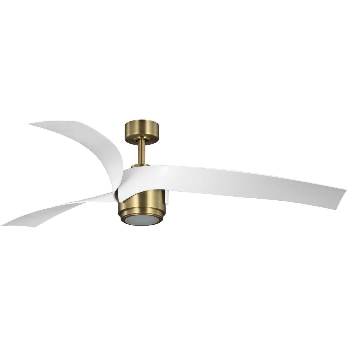 Vintage Brass 60" Ceiling Fan with LED Light and Remote