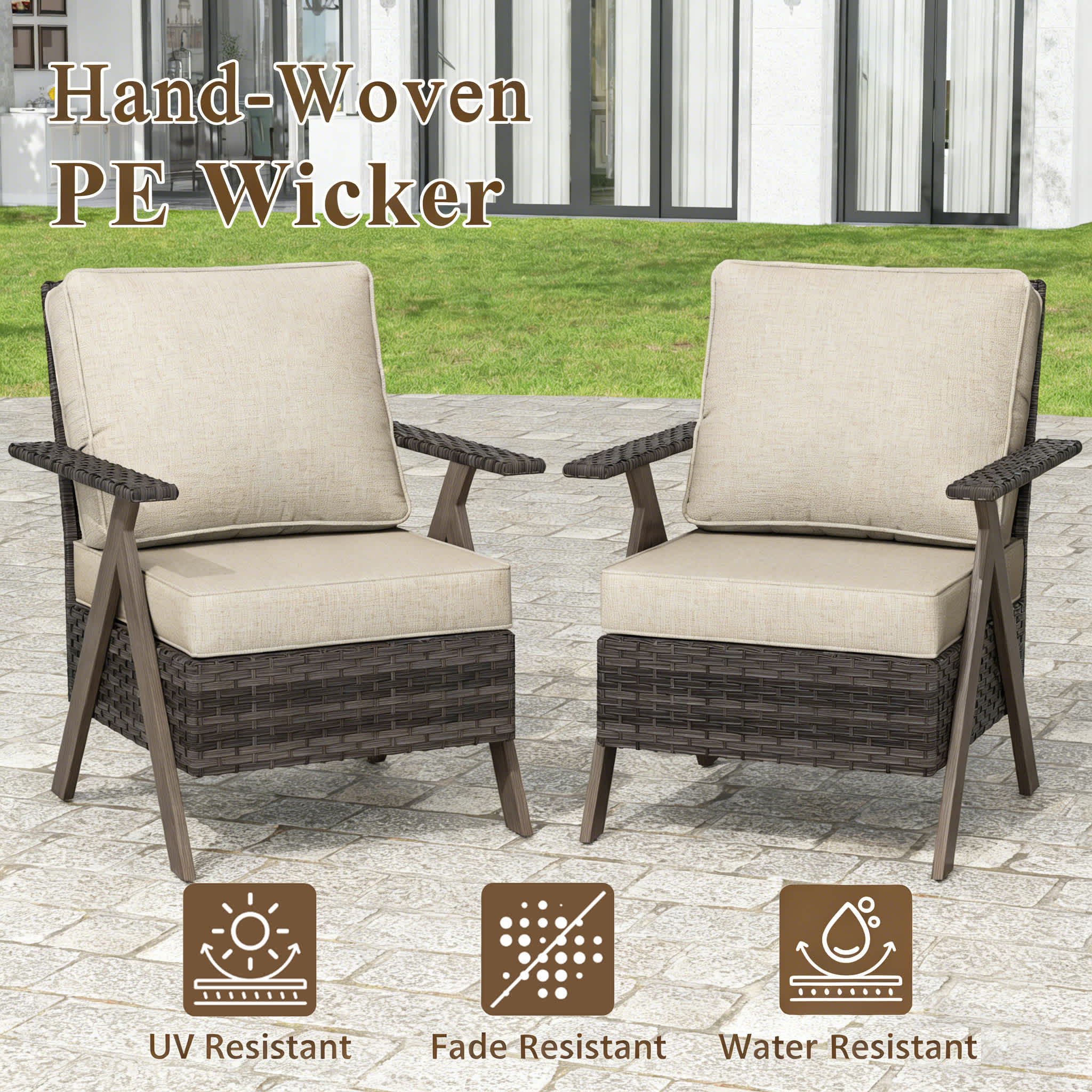 Bestier USLOW-O400519BB-OWHT Patio-Conversation-Sets - View #8