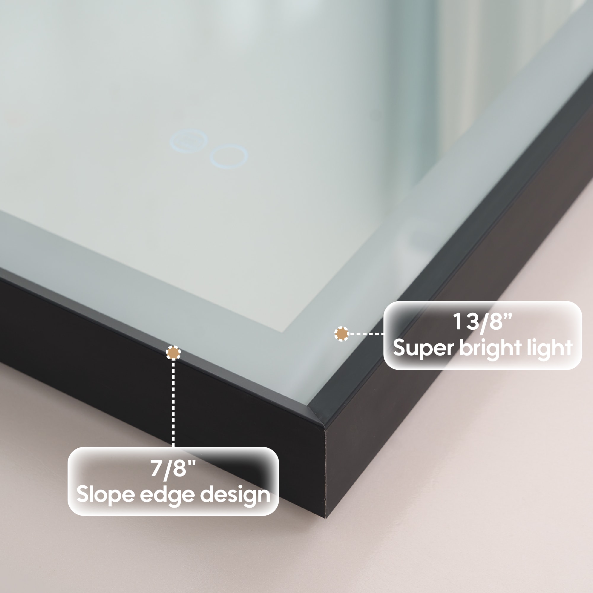 Forclover MRE-6F4836MB Framed-Bath-Mirrors - View #6