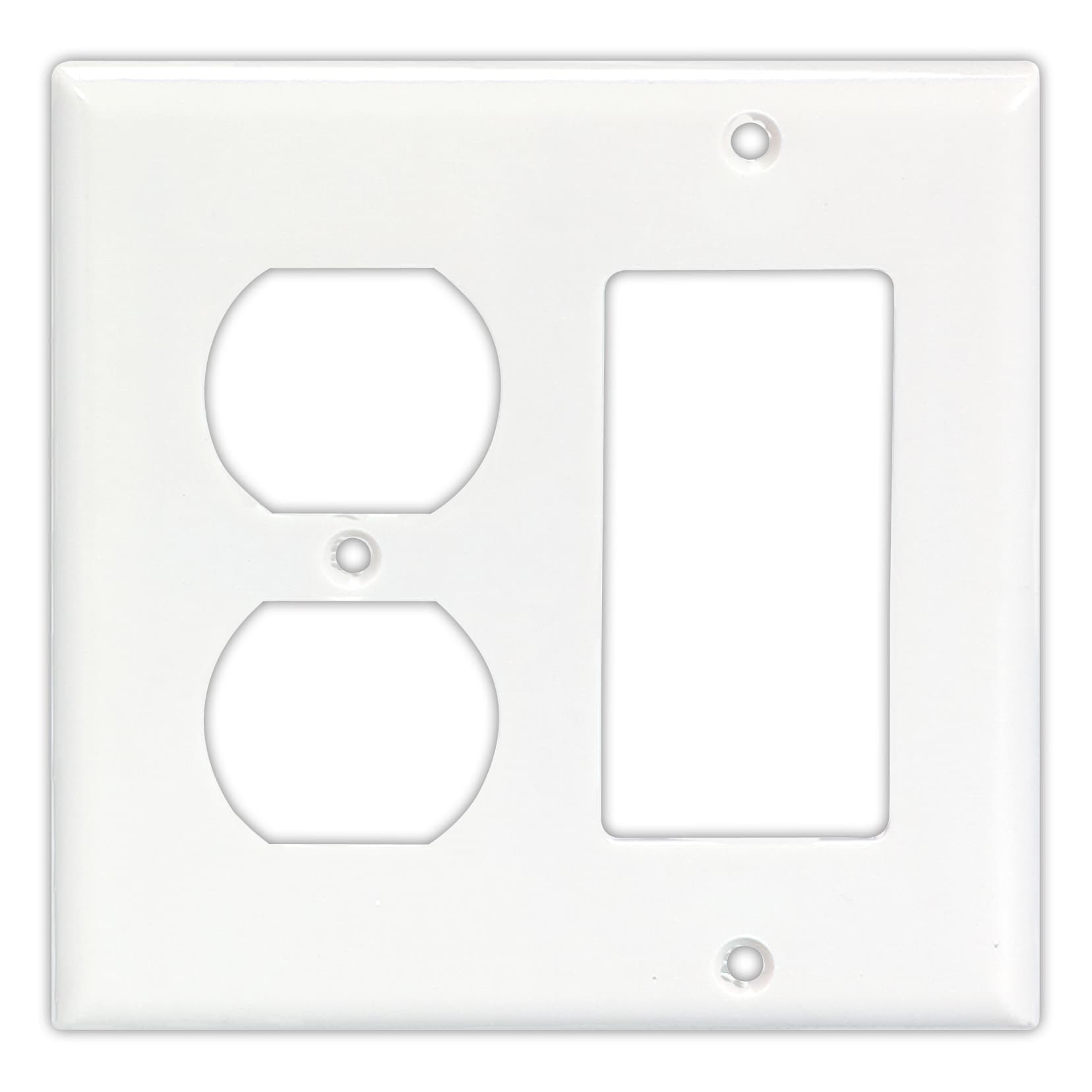 Eaton 2157W-BOX 2 -Gang White Plastic Wall Plate