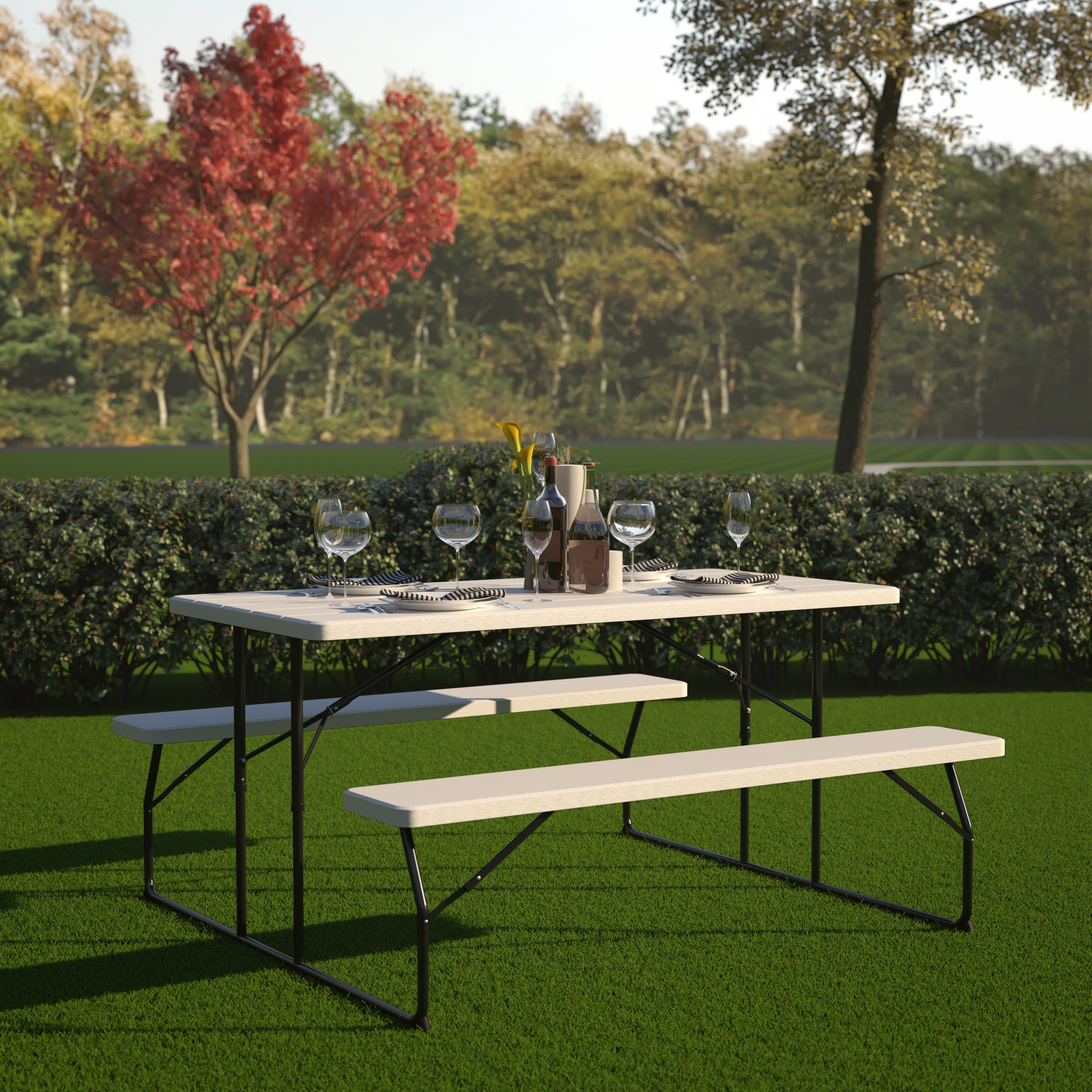 Flash furniture on sale outdoor table