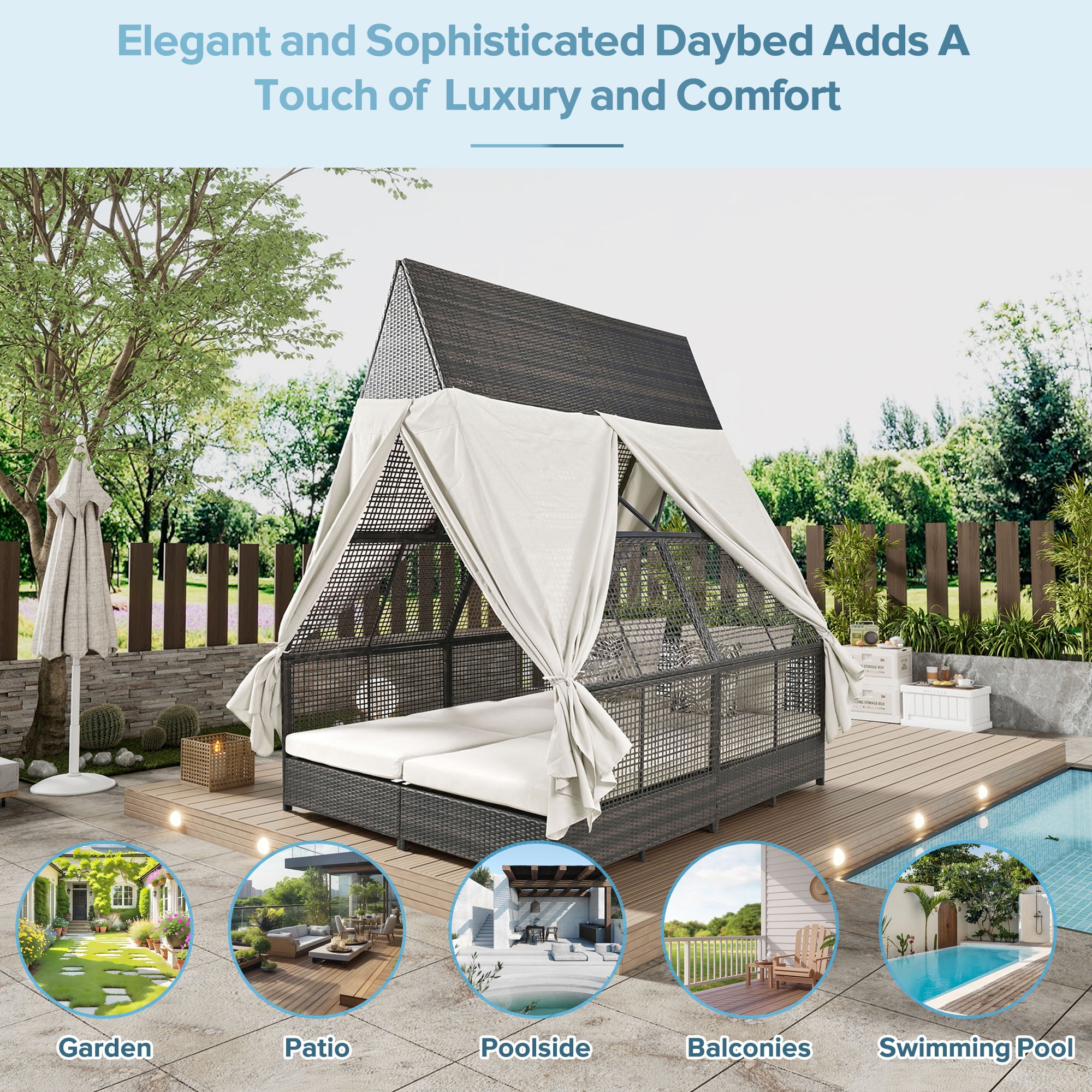 Forclover S7FW-005BE Patio-Conversation-Sets - View #8
