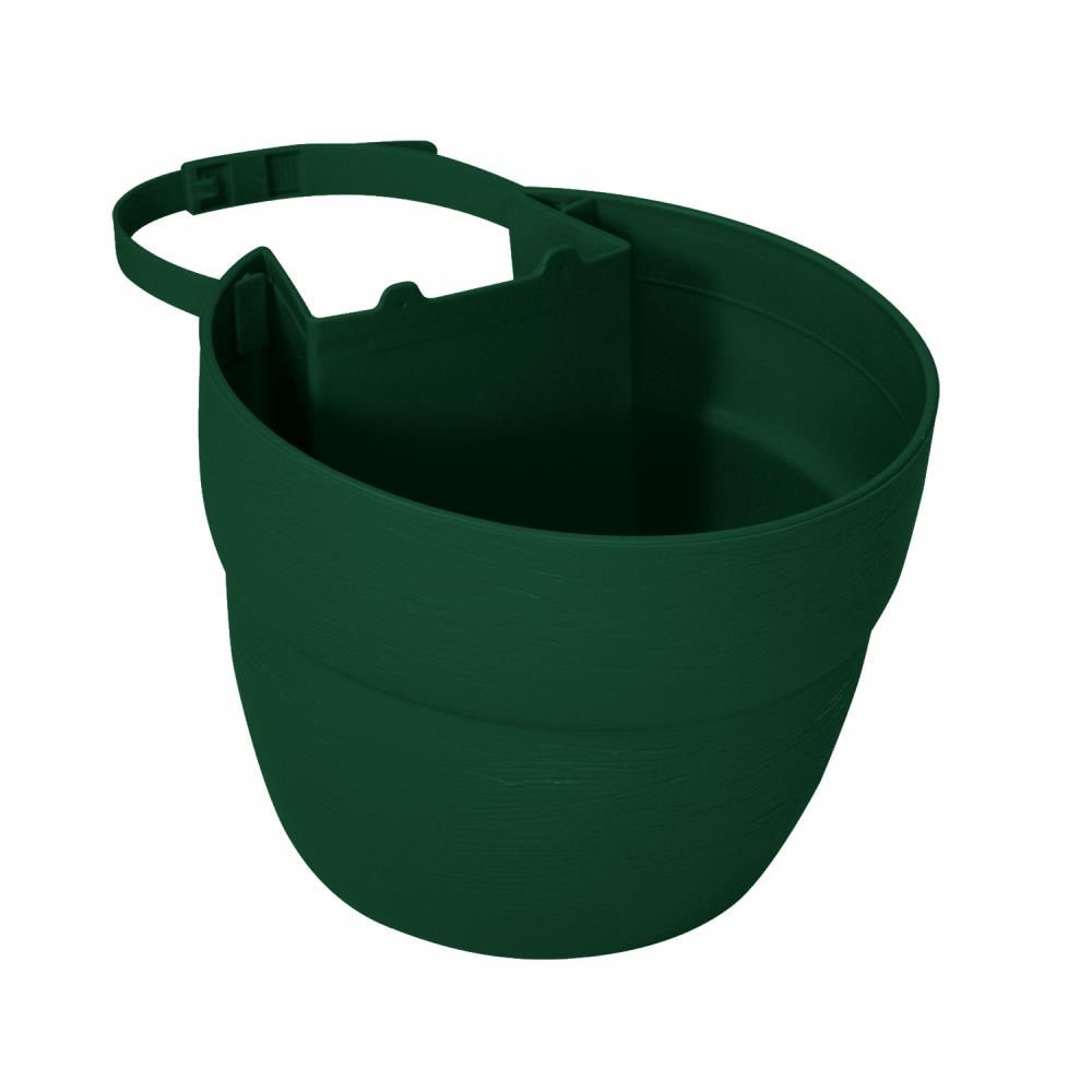 EMSCO GROUP 2463-1 Round 6.0-in W Small Green Plastic Outdoor Hanging planter with Drainage Holes